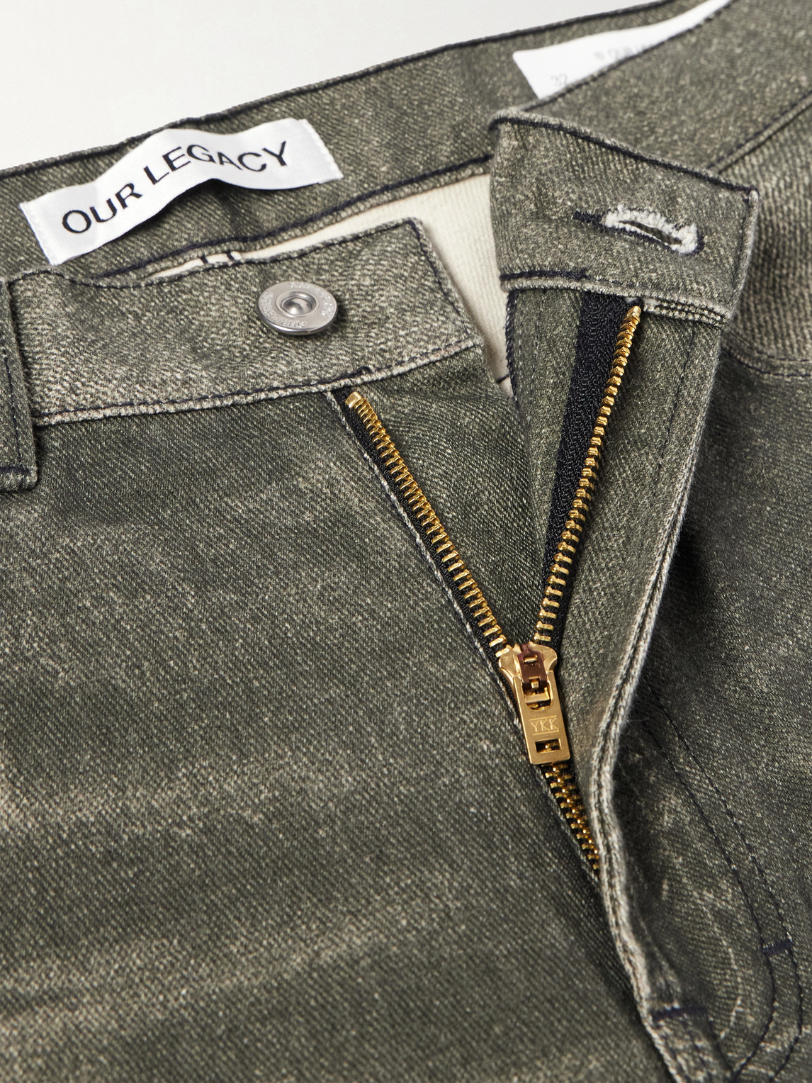 Third Cut Straight-Leg Printed Jeans