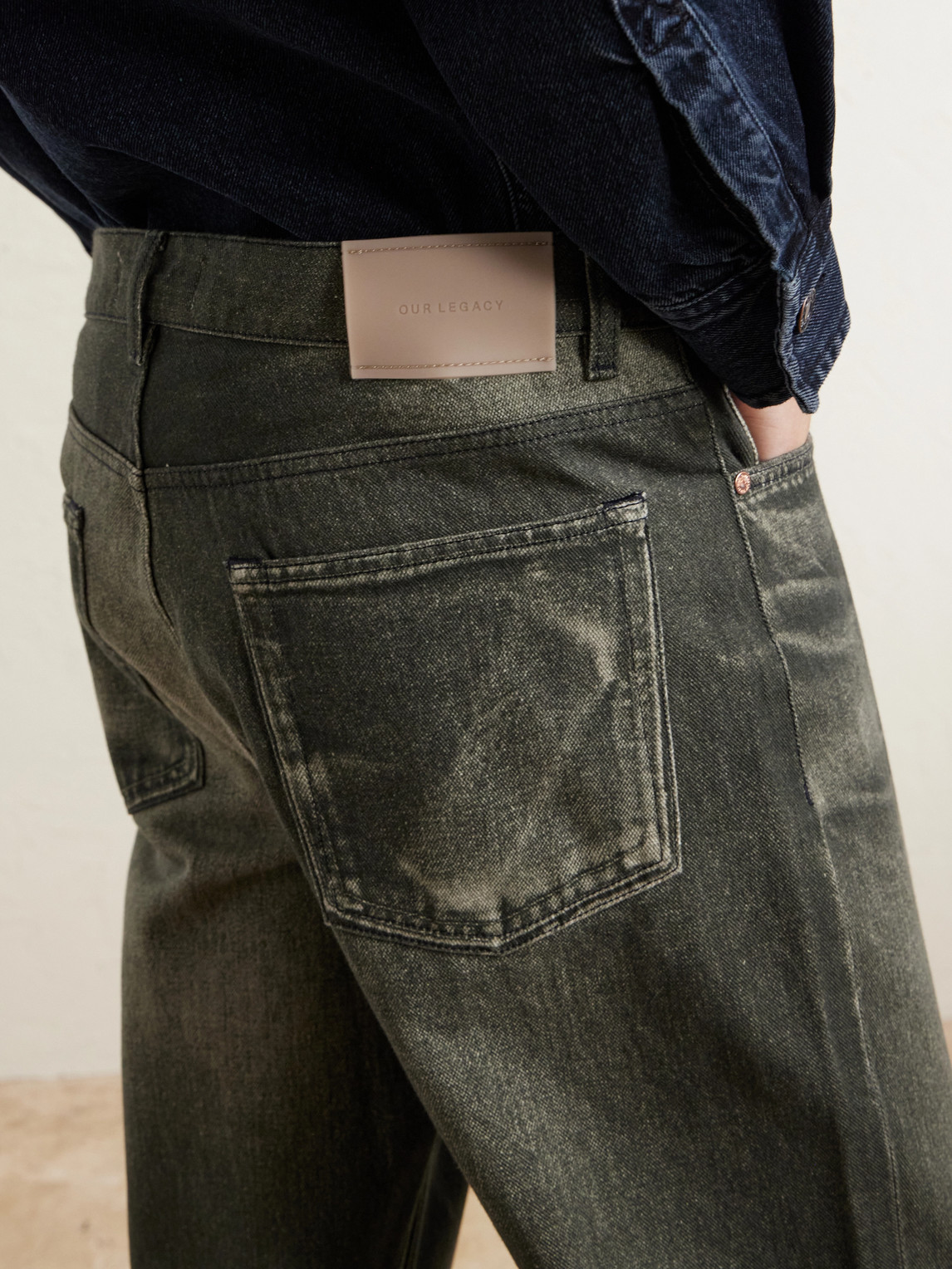 Third Cut Straight-Leg Printed Jeans