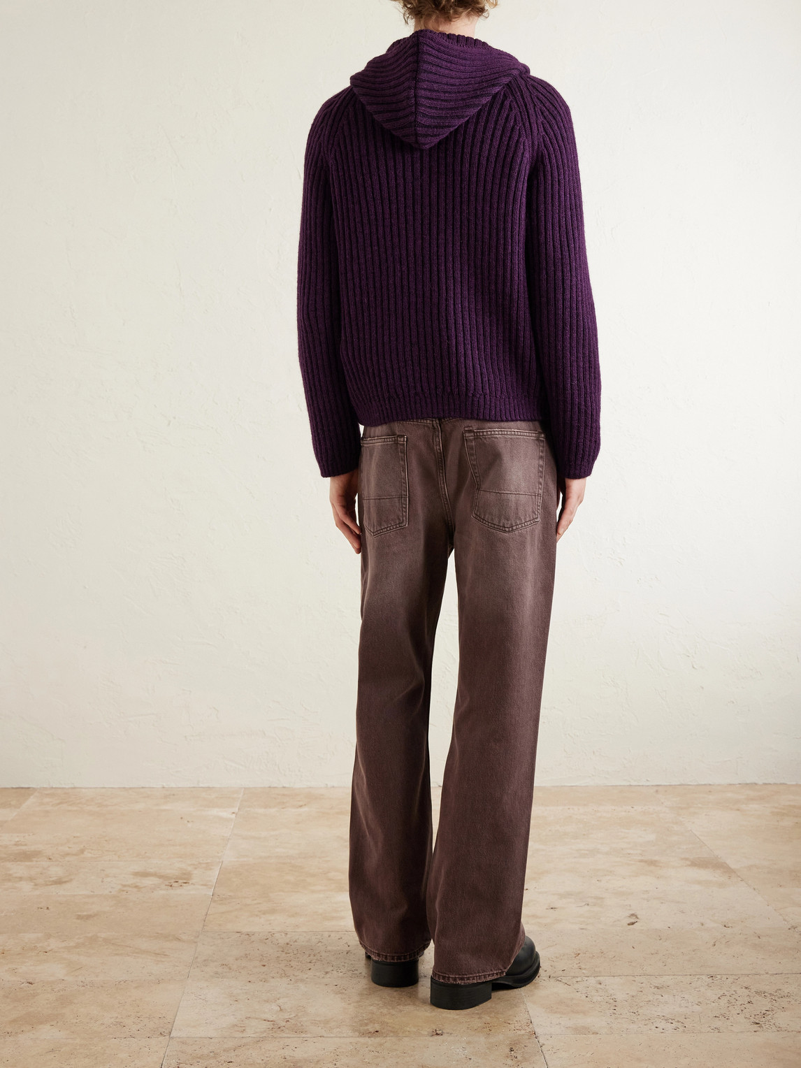 Our Legacy Denim Trousers Faded Effect Belt Loops Five Pockets In Brown