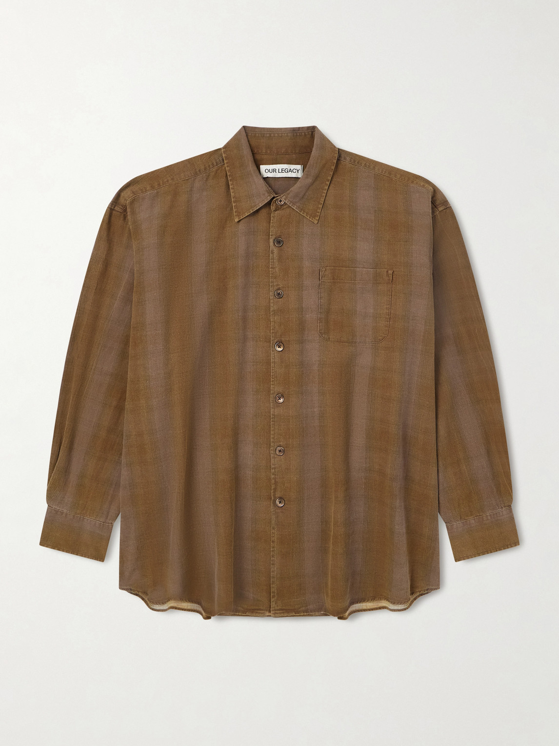 Our Legacy Borrowed Checked Cotton-Flannel Shirt IT 46