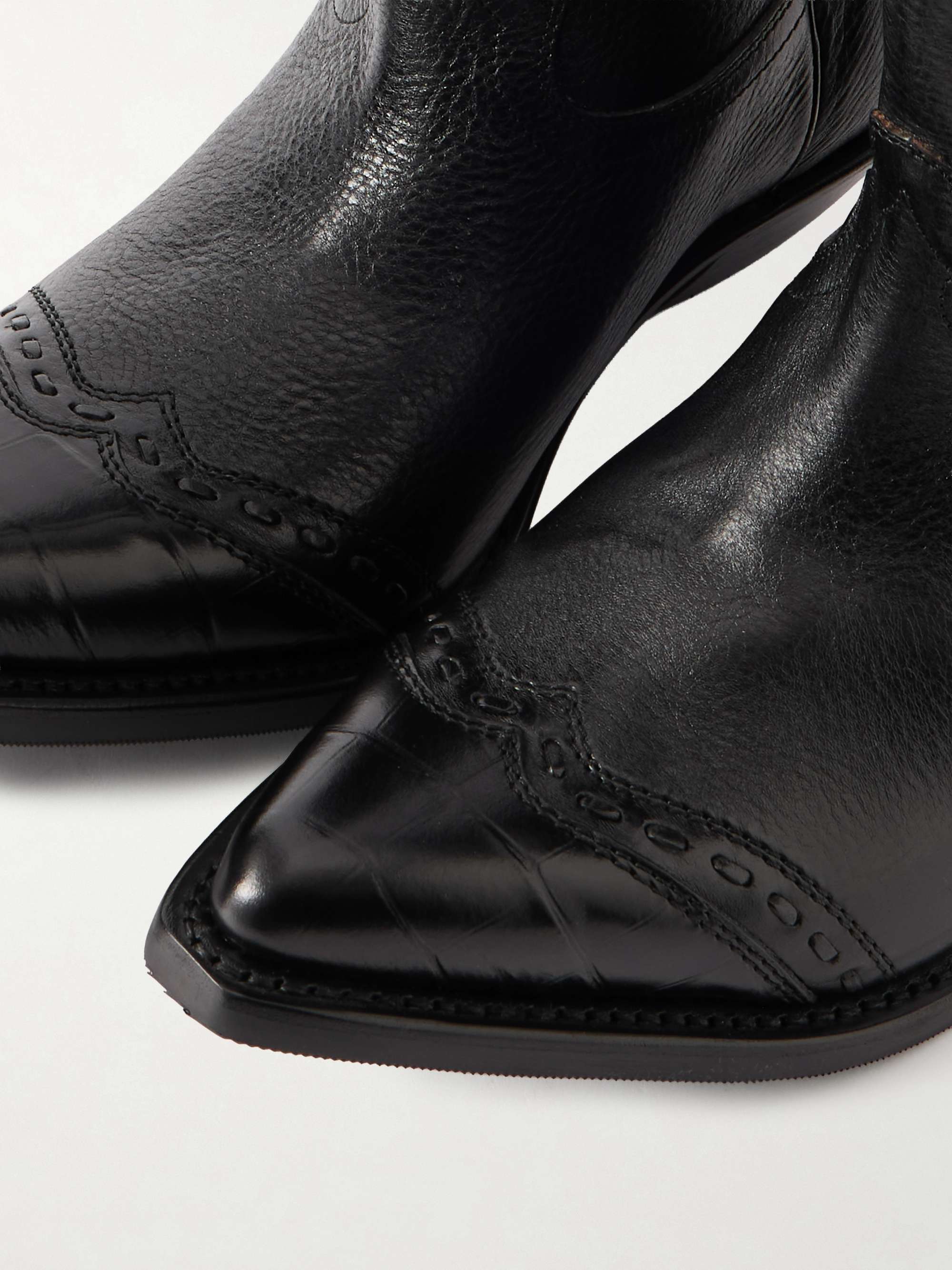 PAUL MAY quiet Luxury Italian Made Black Leather Men\'s Boots, 44 PAUL MAY Herren Leder Schuh Schuhe Boots Gr. 43 - schwarz  main image 2