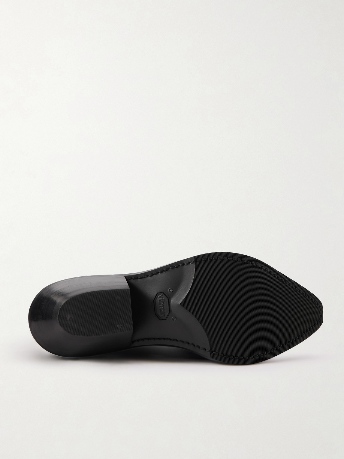 Our Legacy Leather Western Boots Pointed Toe Pull Tabs In Black