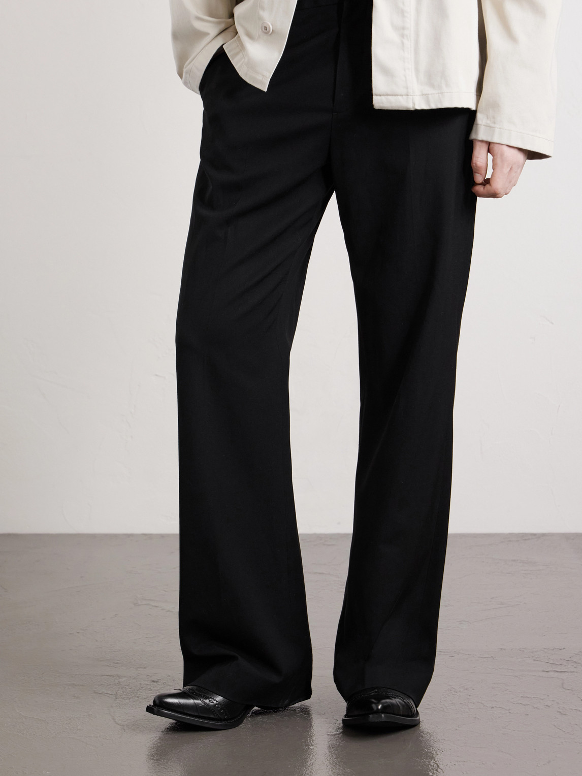 Our Legacy Leather Western Boots Pointed Toe Pull Tabs In Black