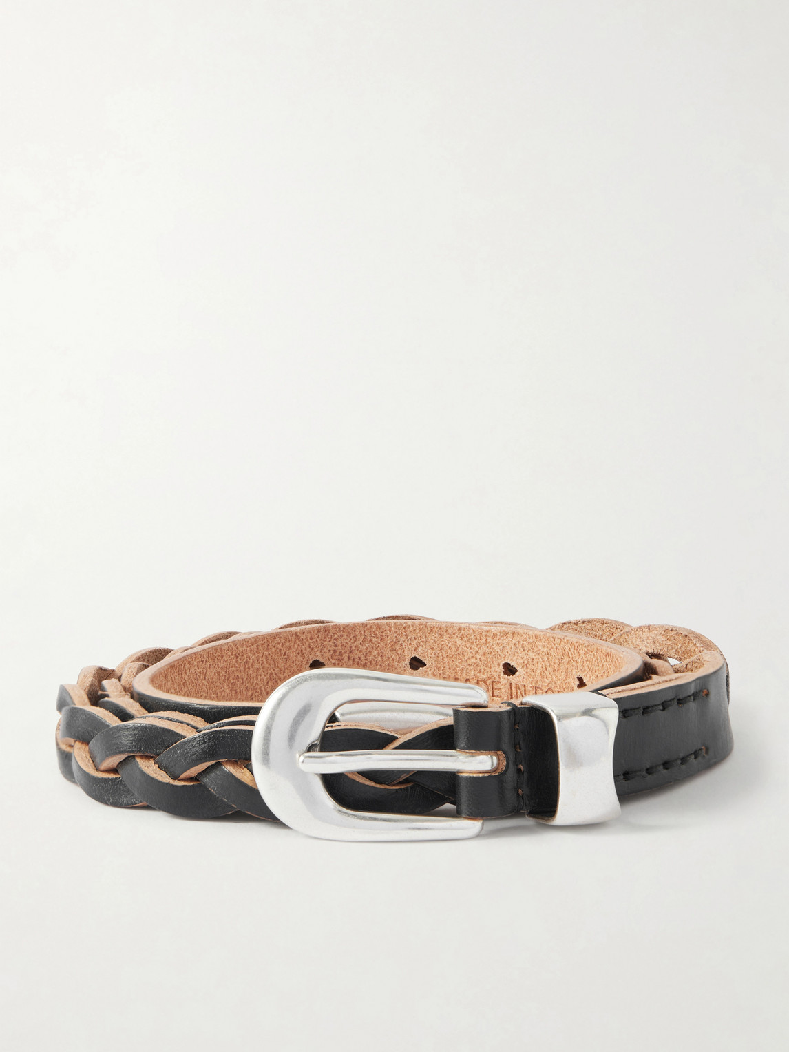 Our Legacy 2cm Braided Leather Belt EU 70