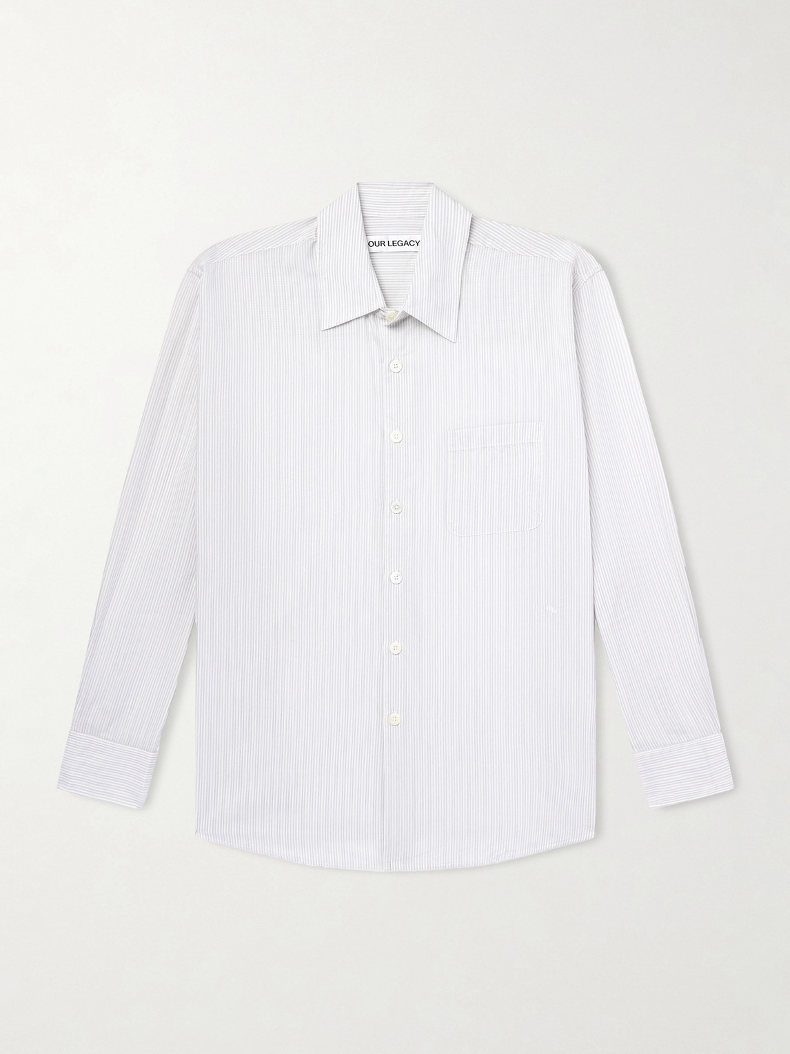 Our Legacy Above Striped Cotton-Blend Shirt IT 48