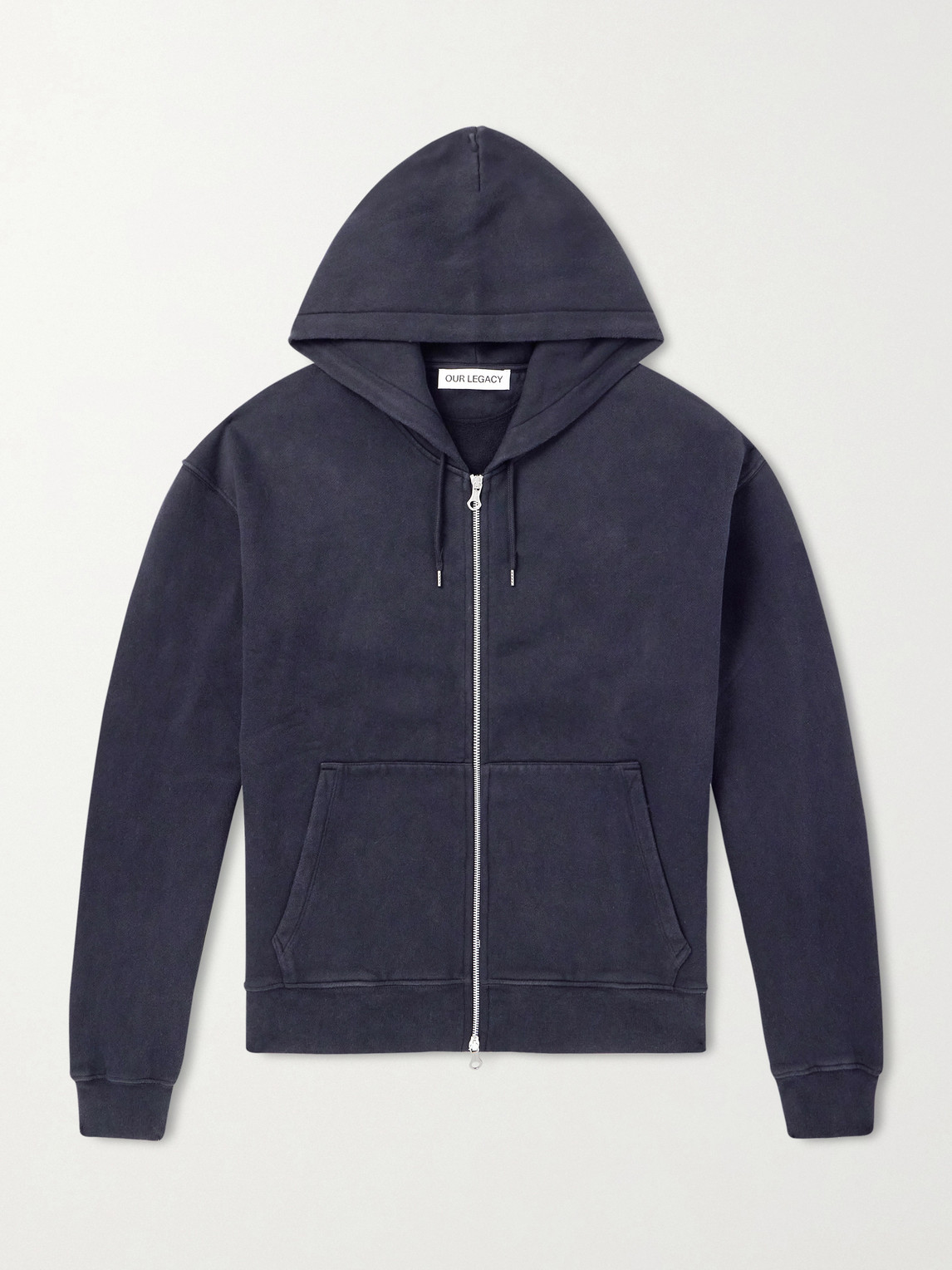 Our Legacy Rascal Cotton-Jersey Zip-Up Hoodie IT 44