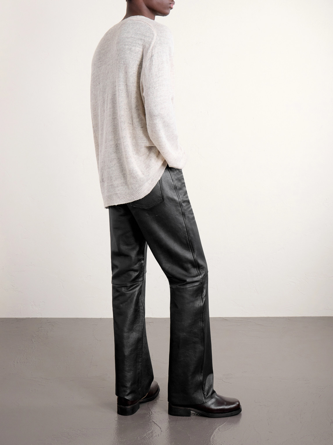 Carlson Straight-Leg Leather Trousers