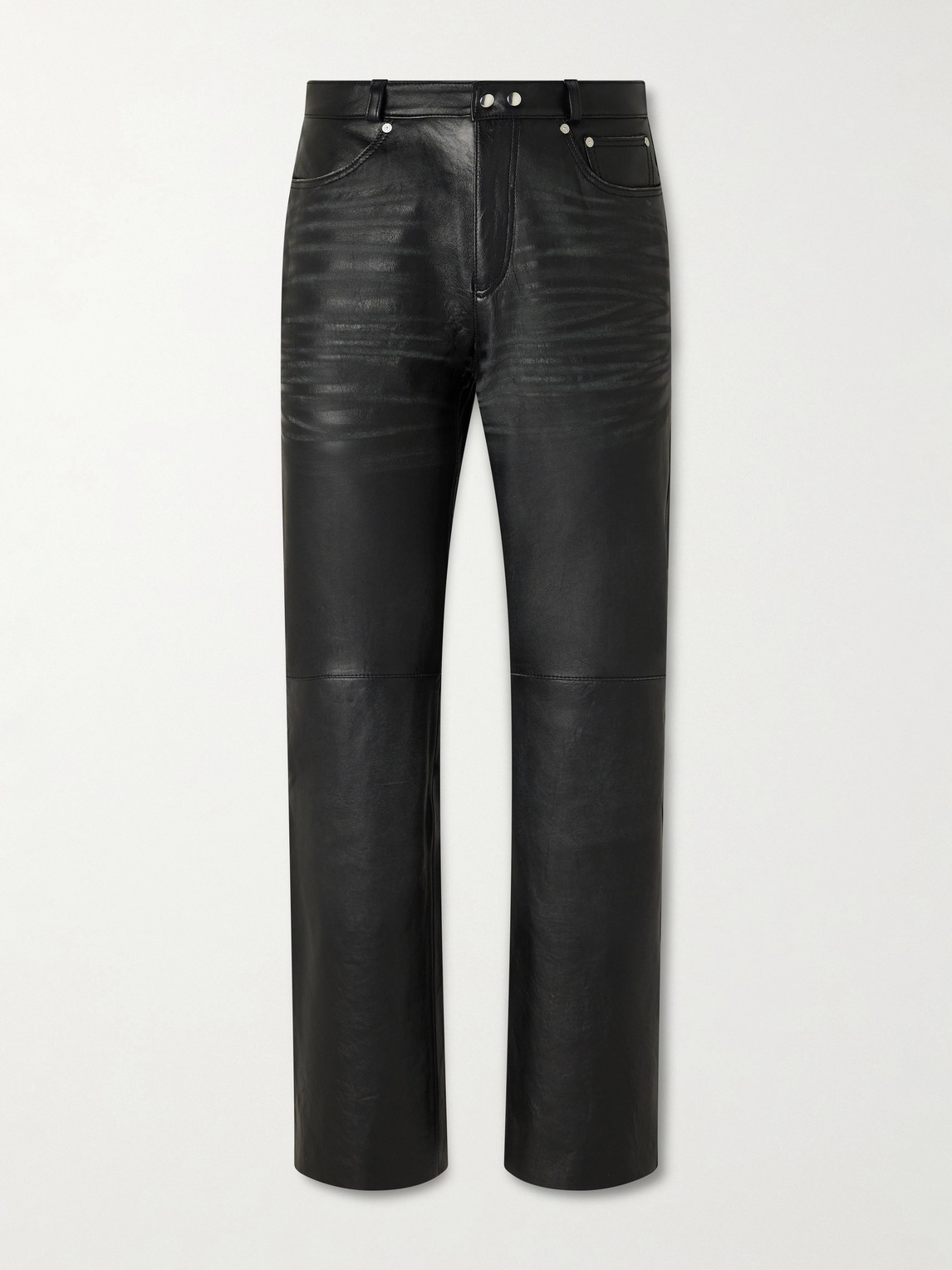 Our Legacy Carlson Straight-Leg Leather Trousers IT 50