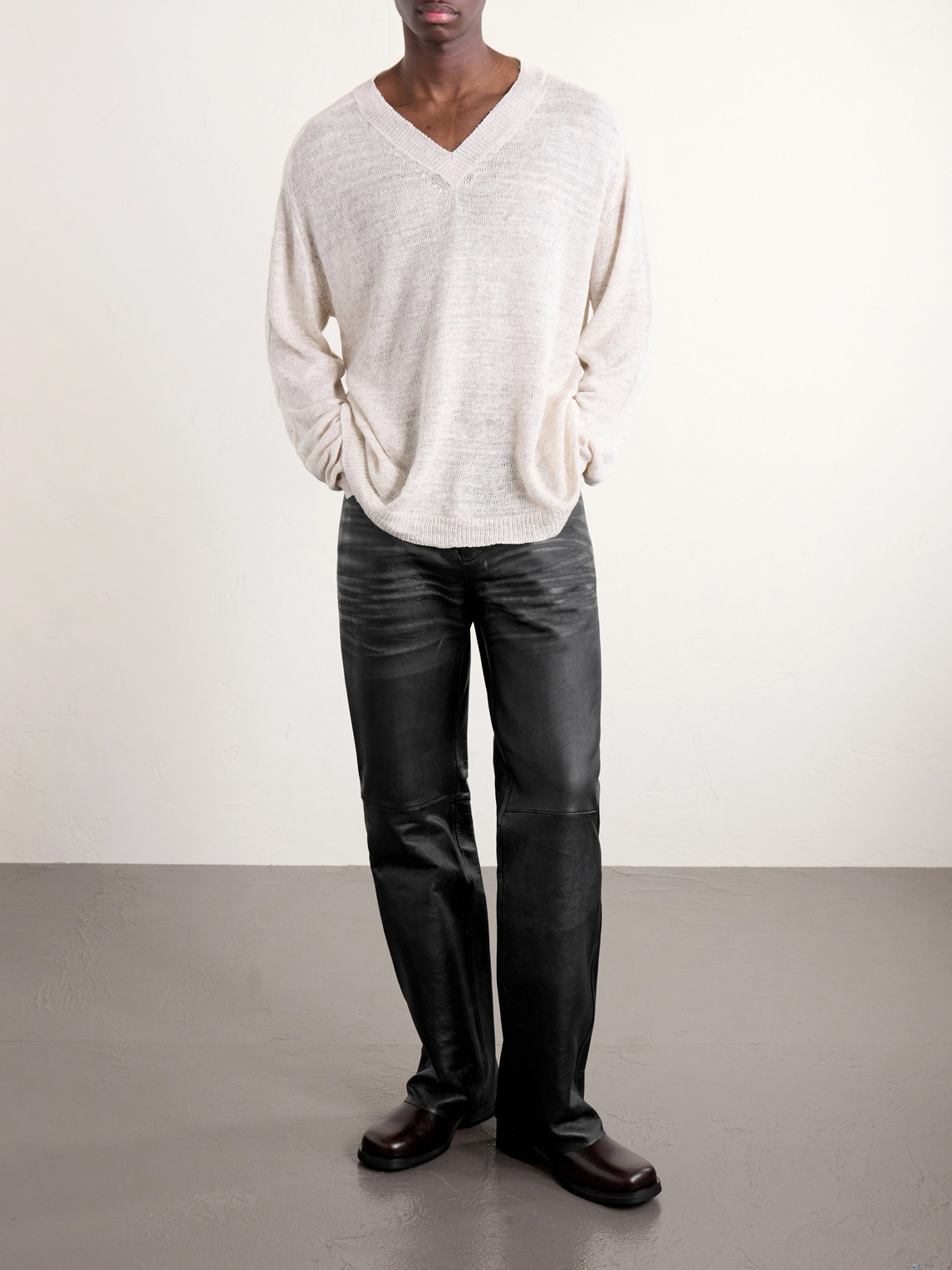 Carlson Straight-Leg Leather Trousers