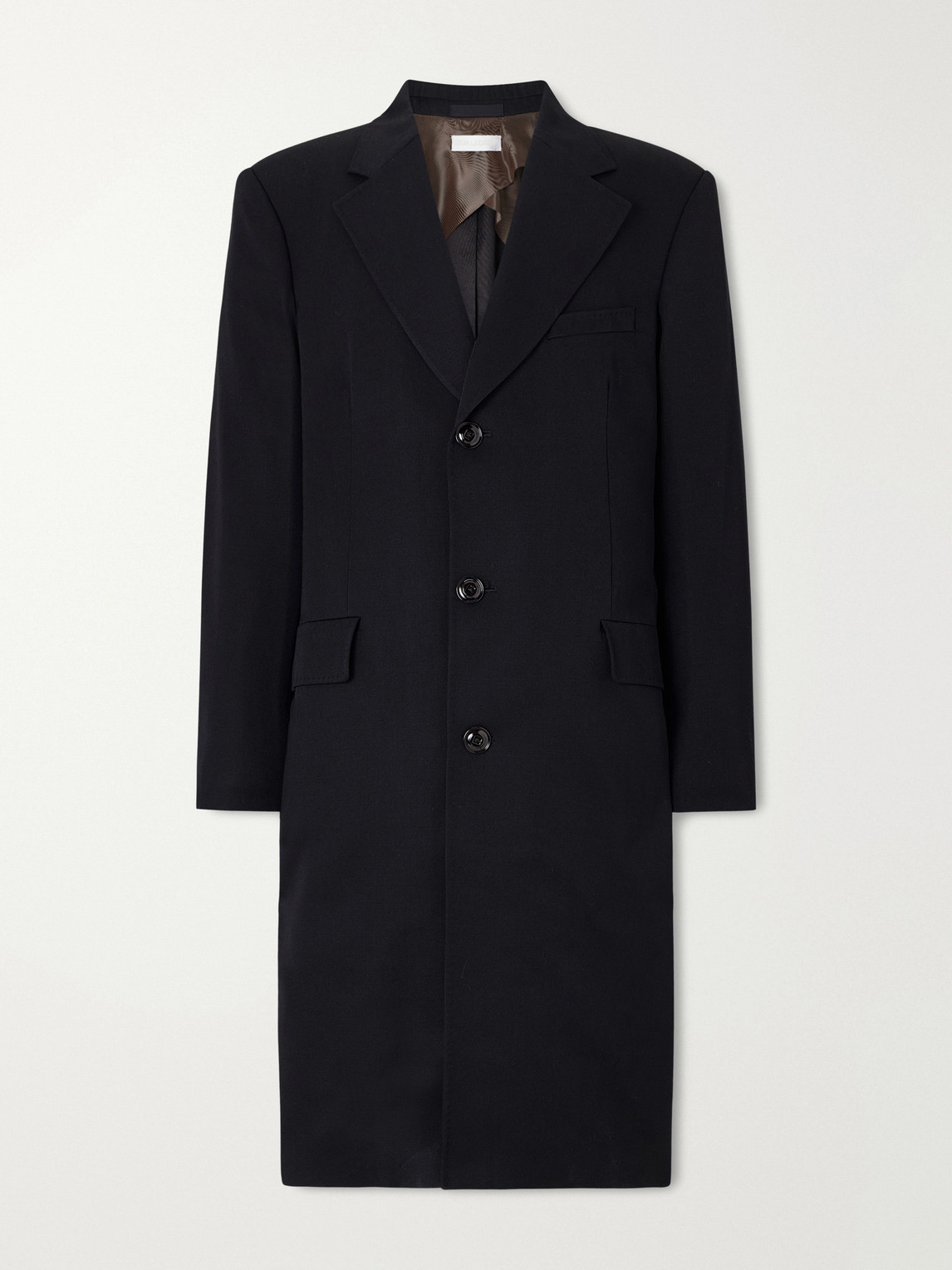 Our Legacy Dolphin Virgin Wool-gabardine Coat In Black