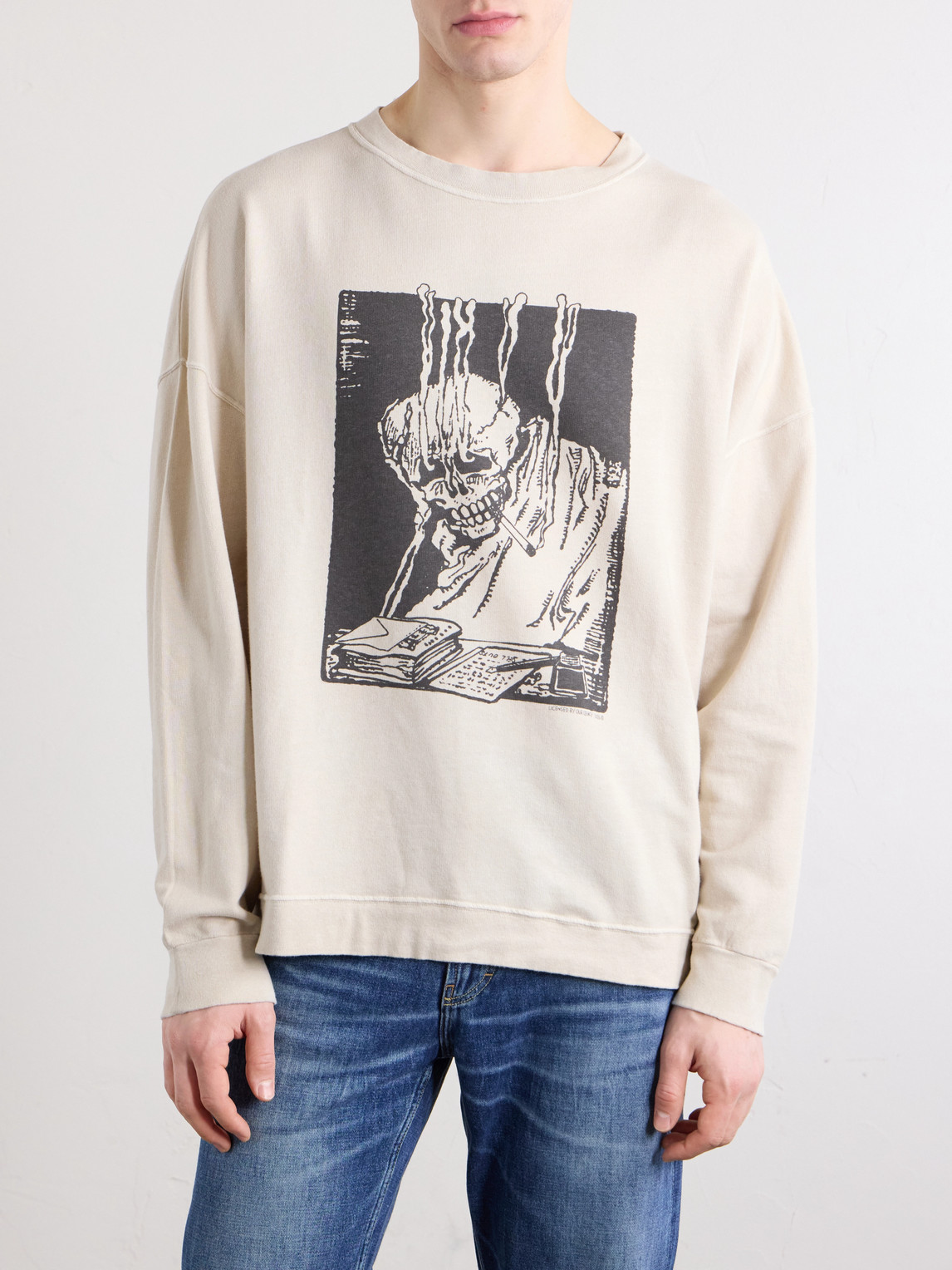 Slack Printed Cotton-Blend Jersey Sweatshirt