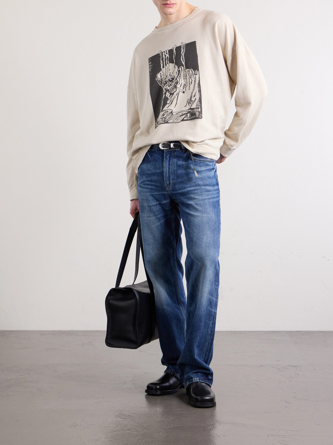 Slack Printed Cotton-Blend Jersey Sweatshirt