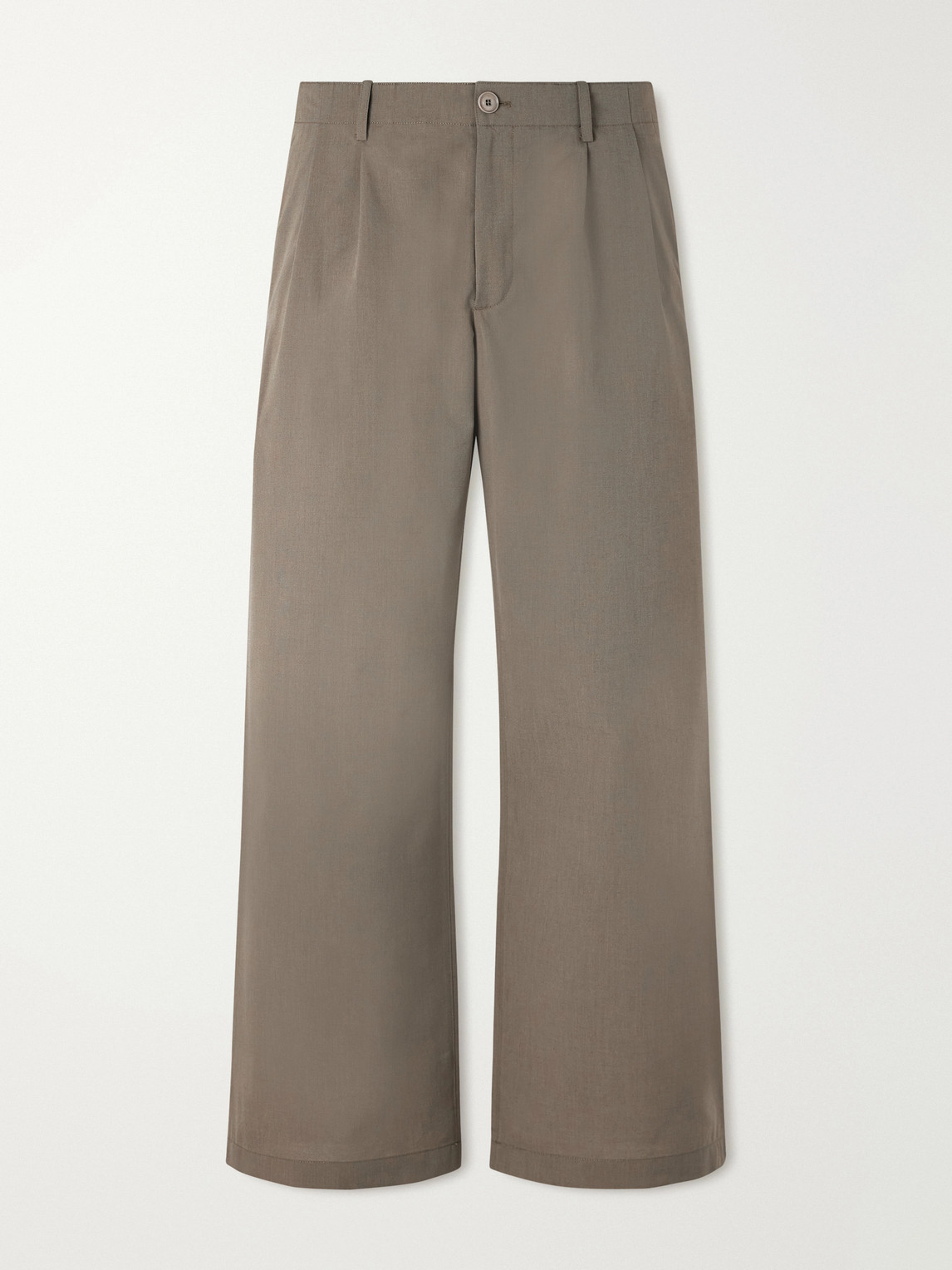 Our Legacy Bridge Wide-Leg Pleated Virgin Wool and Cotton-Blend Chinos IT 44