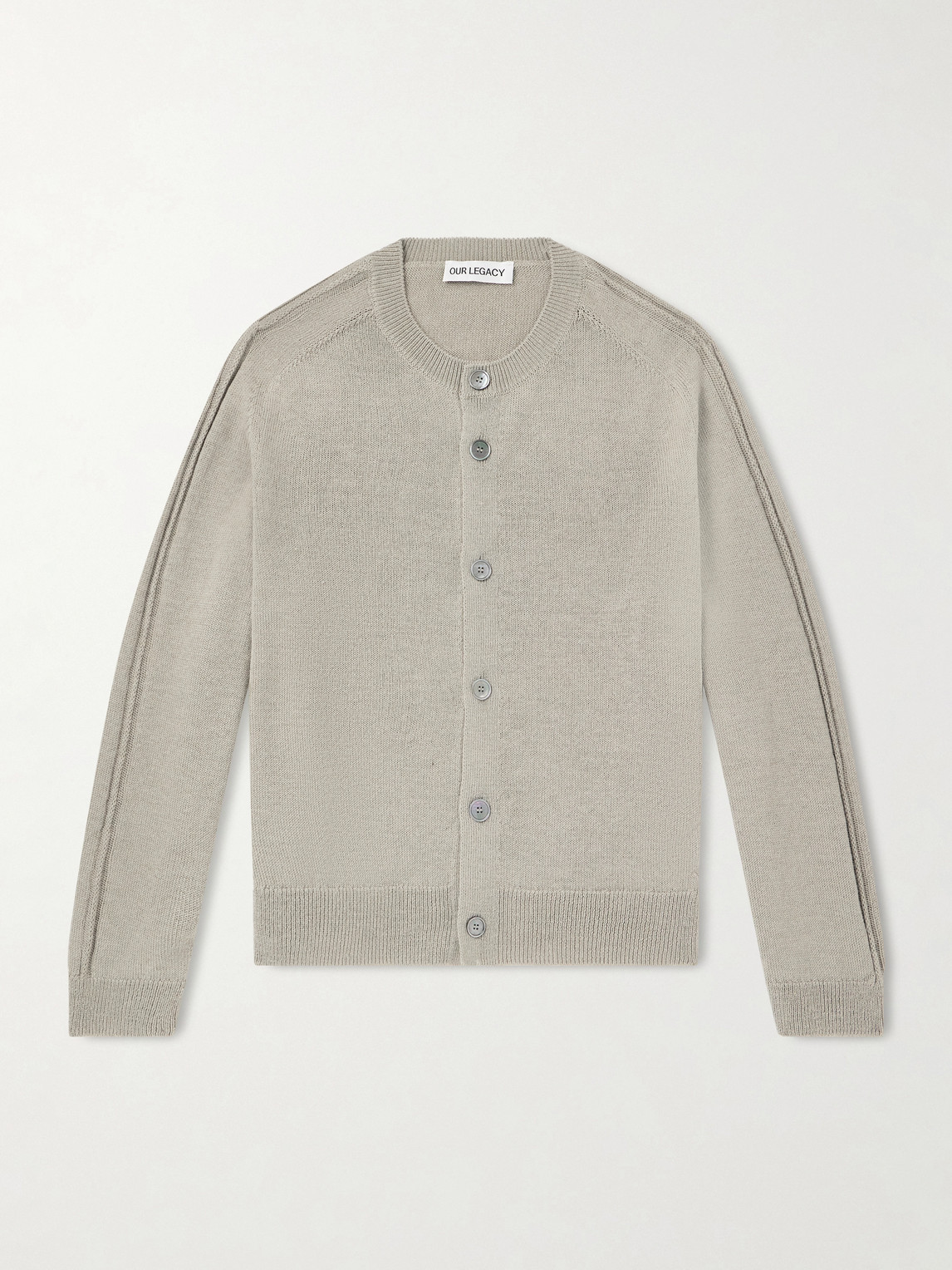Our Legacy True Linen, Merino Wool and Cotton-Blend Cardigan IT 48