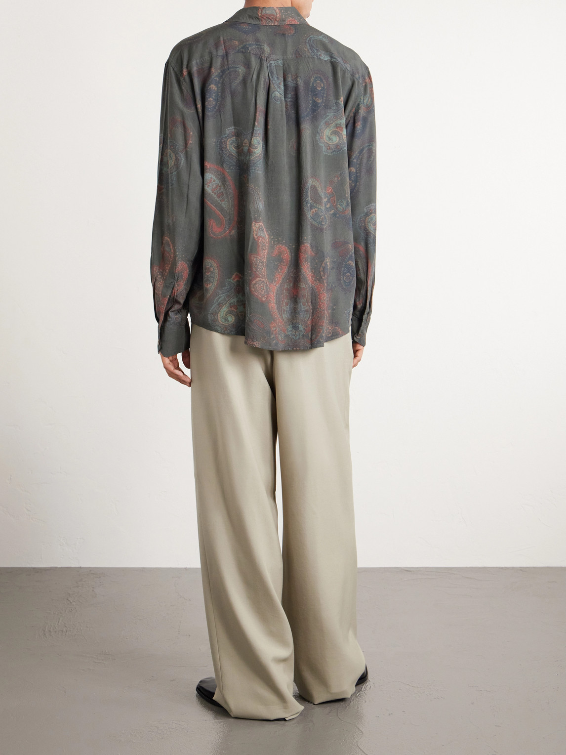 Our Legacy Casual Long Sleeve Shirt Paisley Pattern In Green