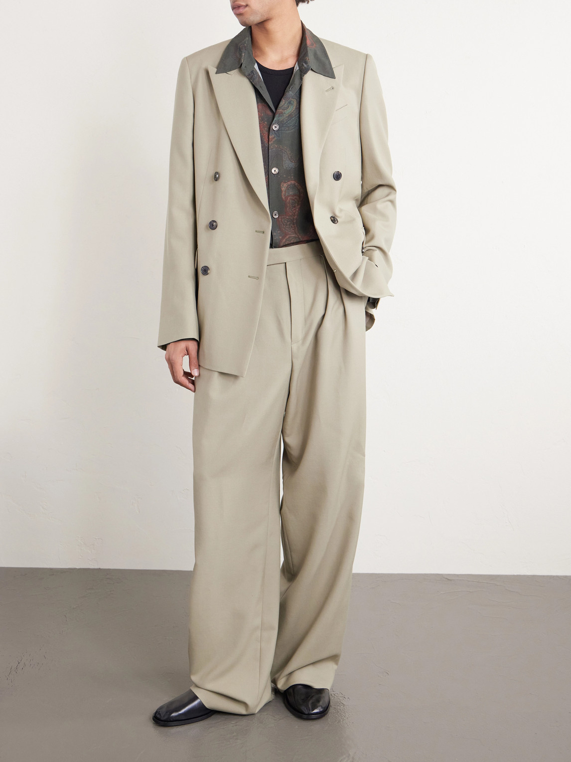 Our Legacy Casual Long Sleeve Shirt Paisley Pattern In Green