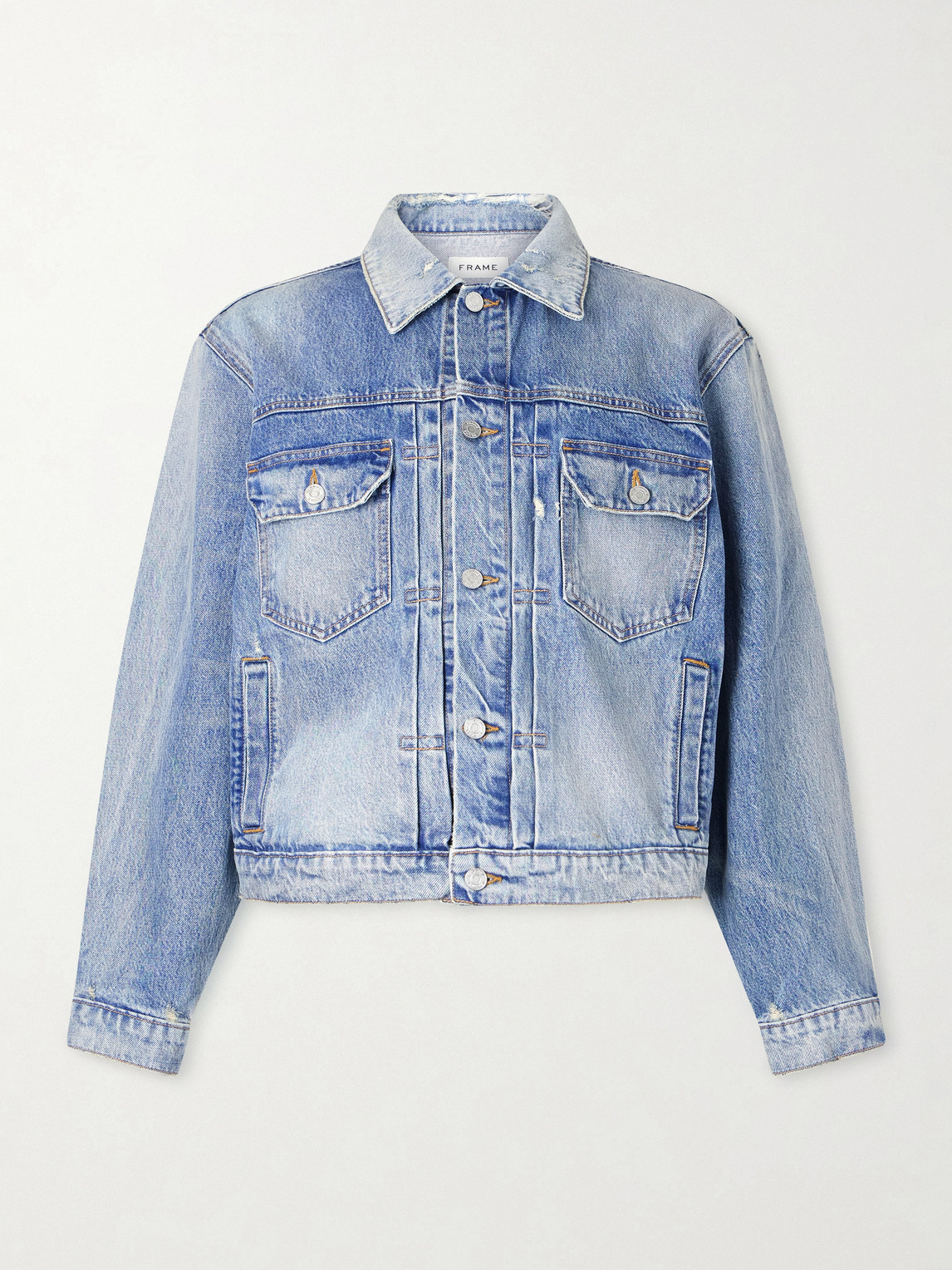 FRAME – Distressed Denim Jacket