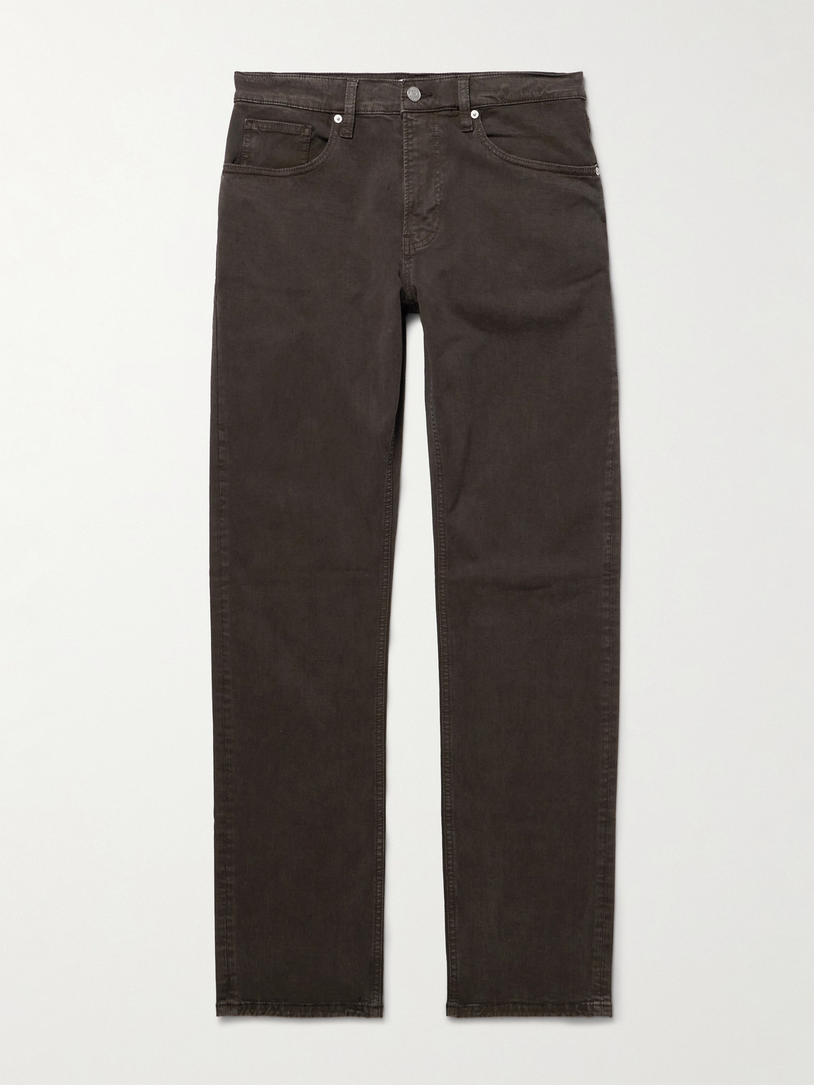 Frame The Modern Slim-fit Straight-leg Jeans In Brown