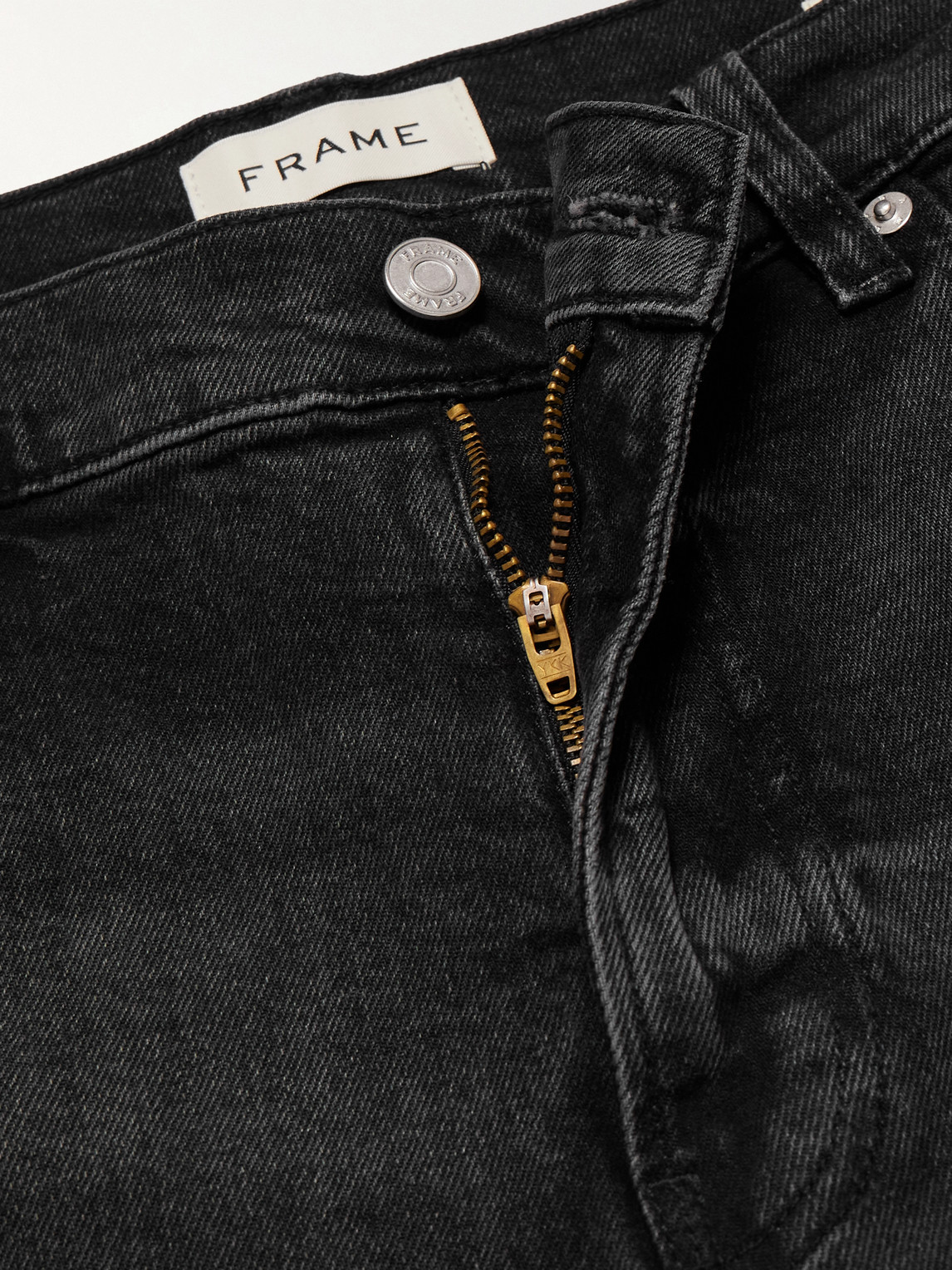 Frame Modern Straight Denim Jeans In Black