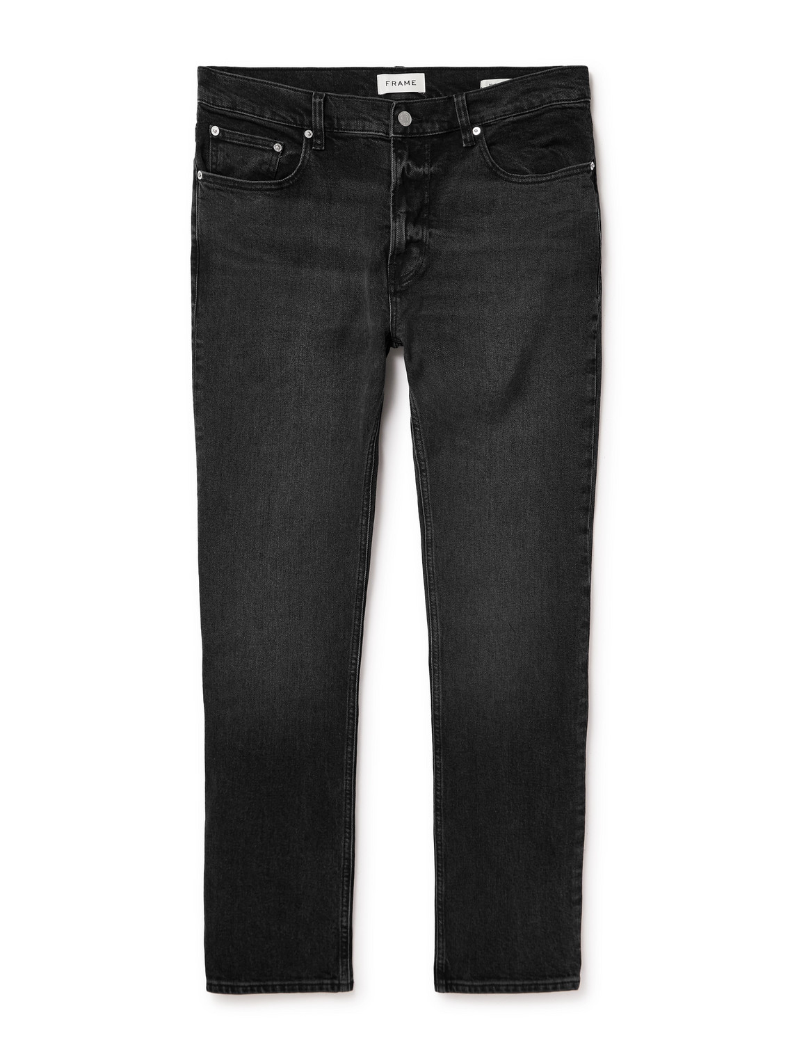 Frame Modern Straight Denim Jeans In Black