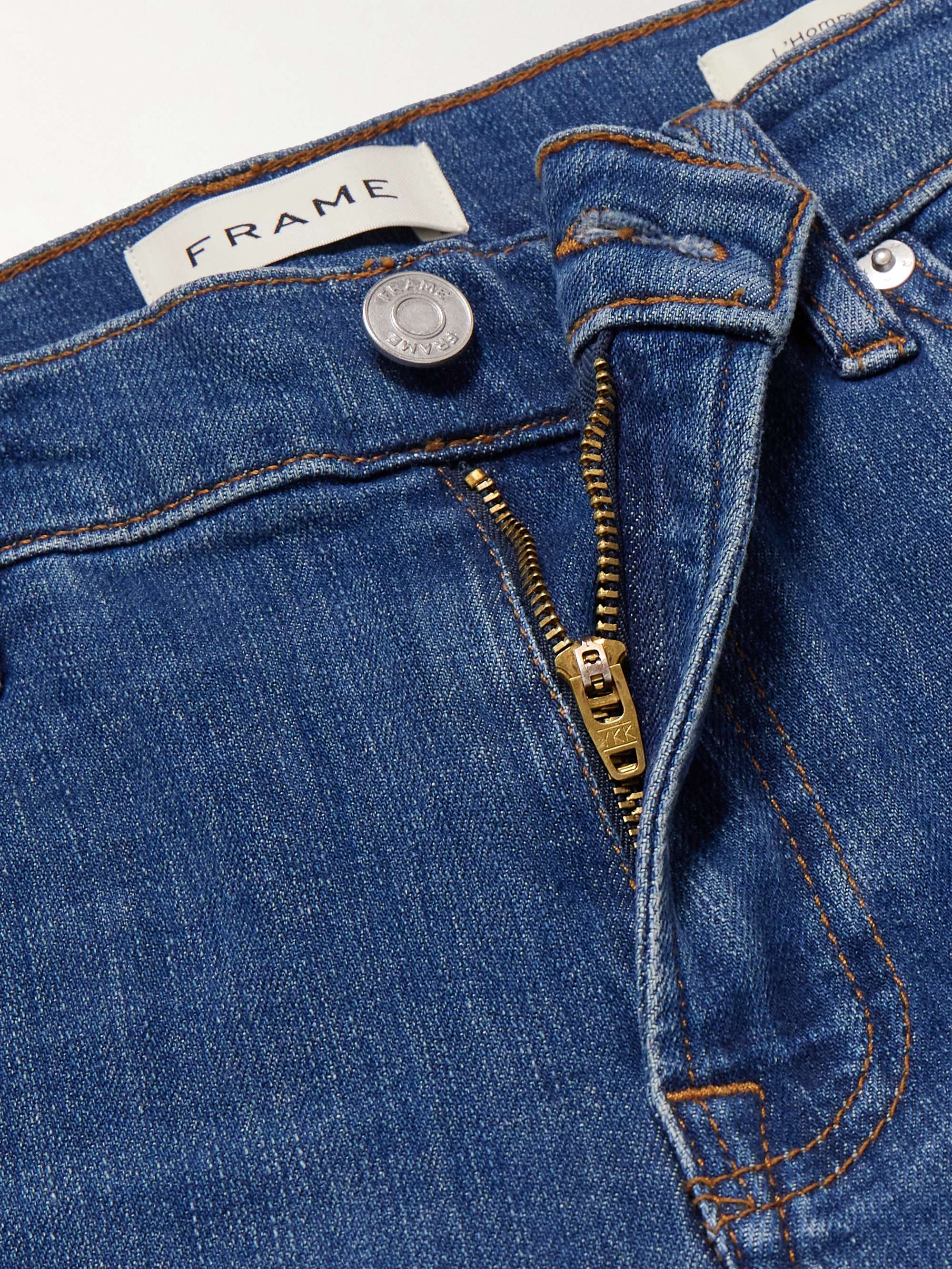 FRAME L'Homme Slim-Fit Dry Denim Jeans