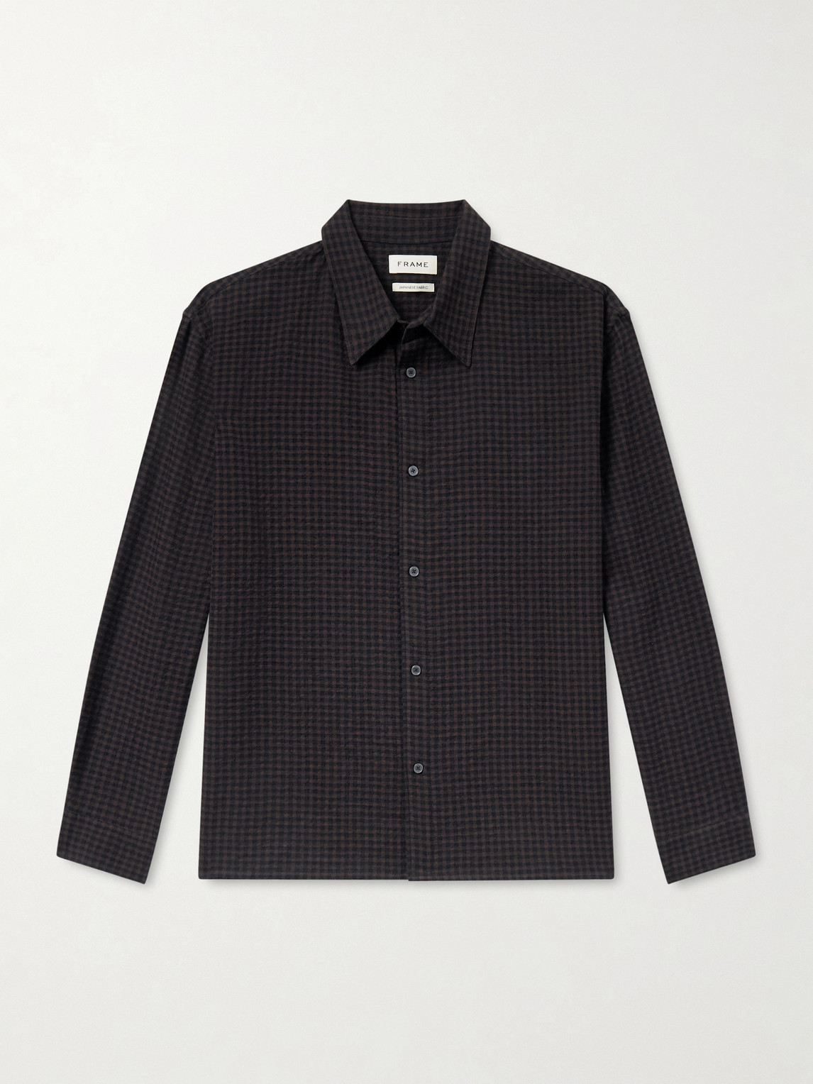 Frame Checked Cotton and Wool-Blend hirt - Men