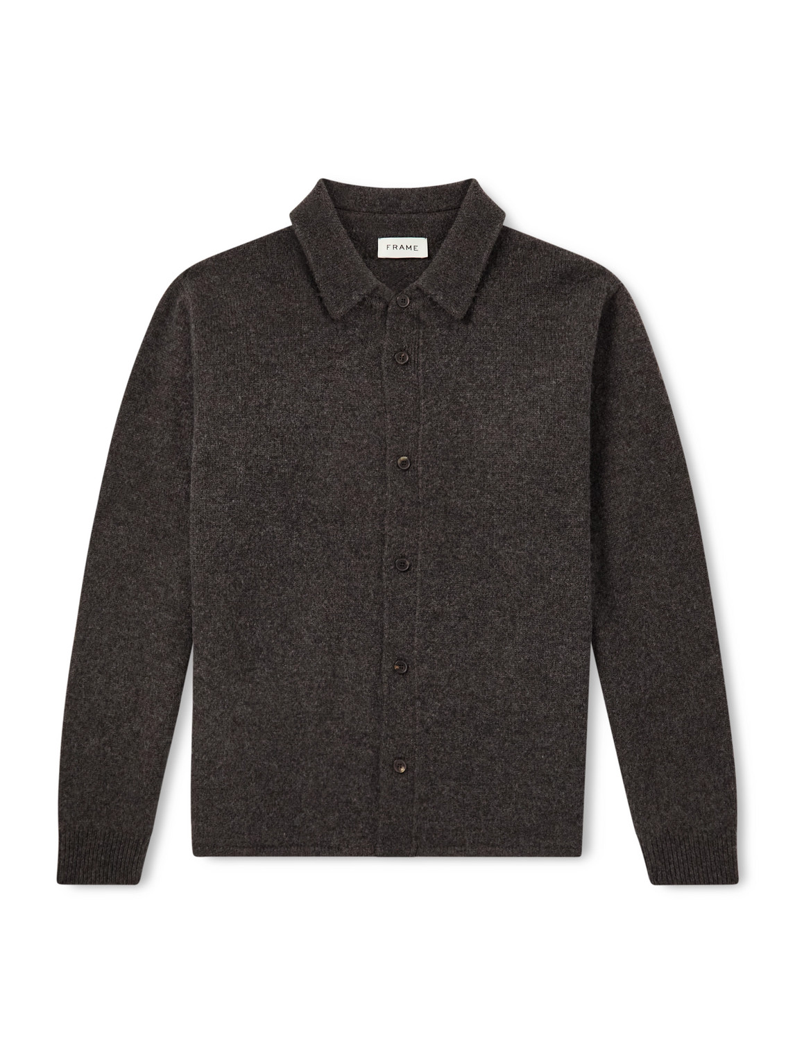 Frame Wool And Yak-blend Cardigan In Gray