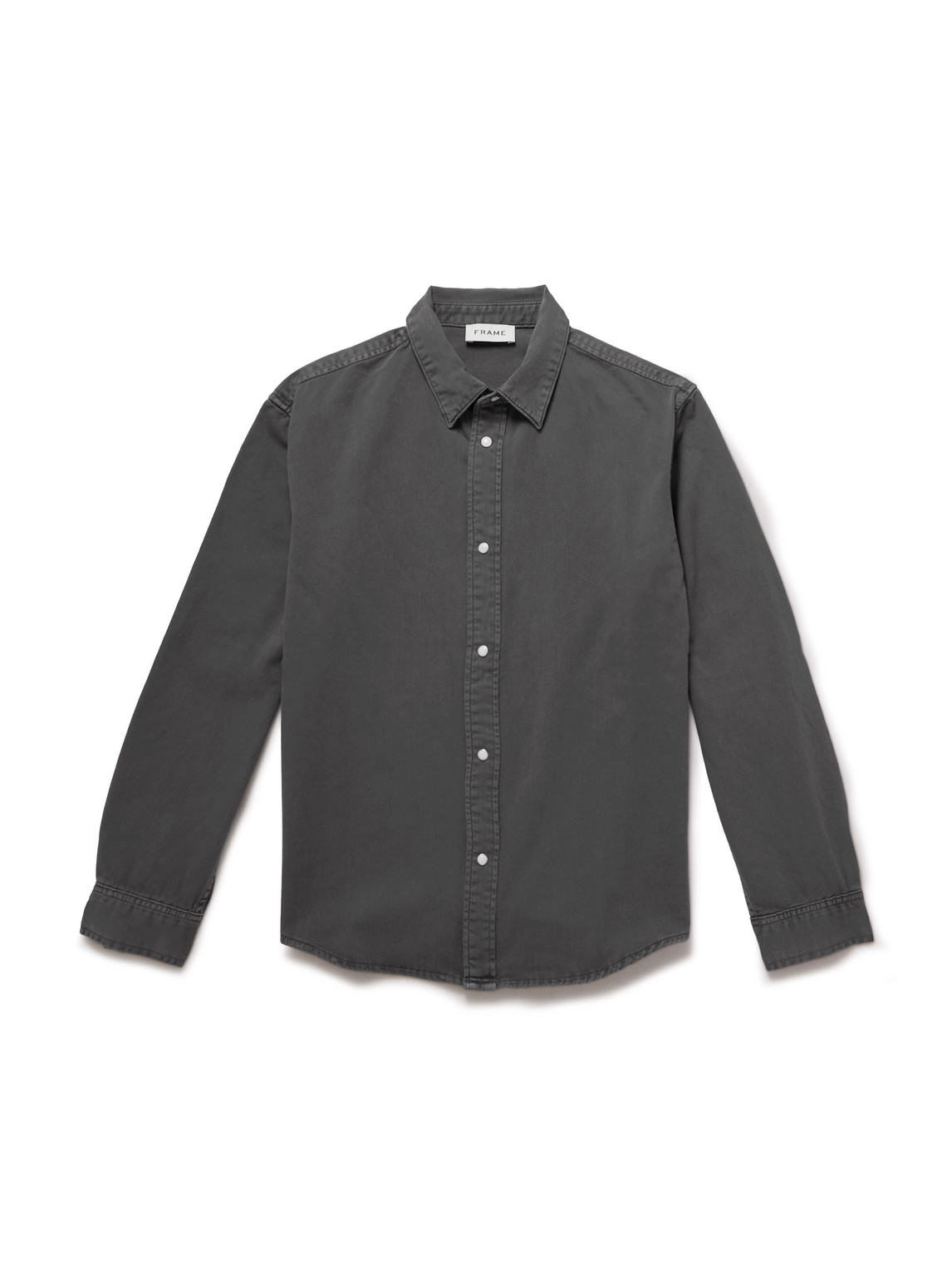 Frame Classic Cotton Shirt In Gray