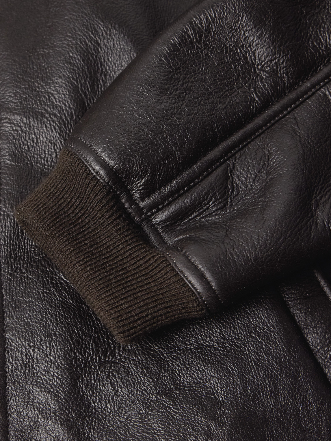 Frame Genuine Shearling Lined Bomber Jacket In Brown