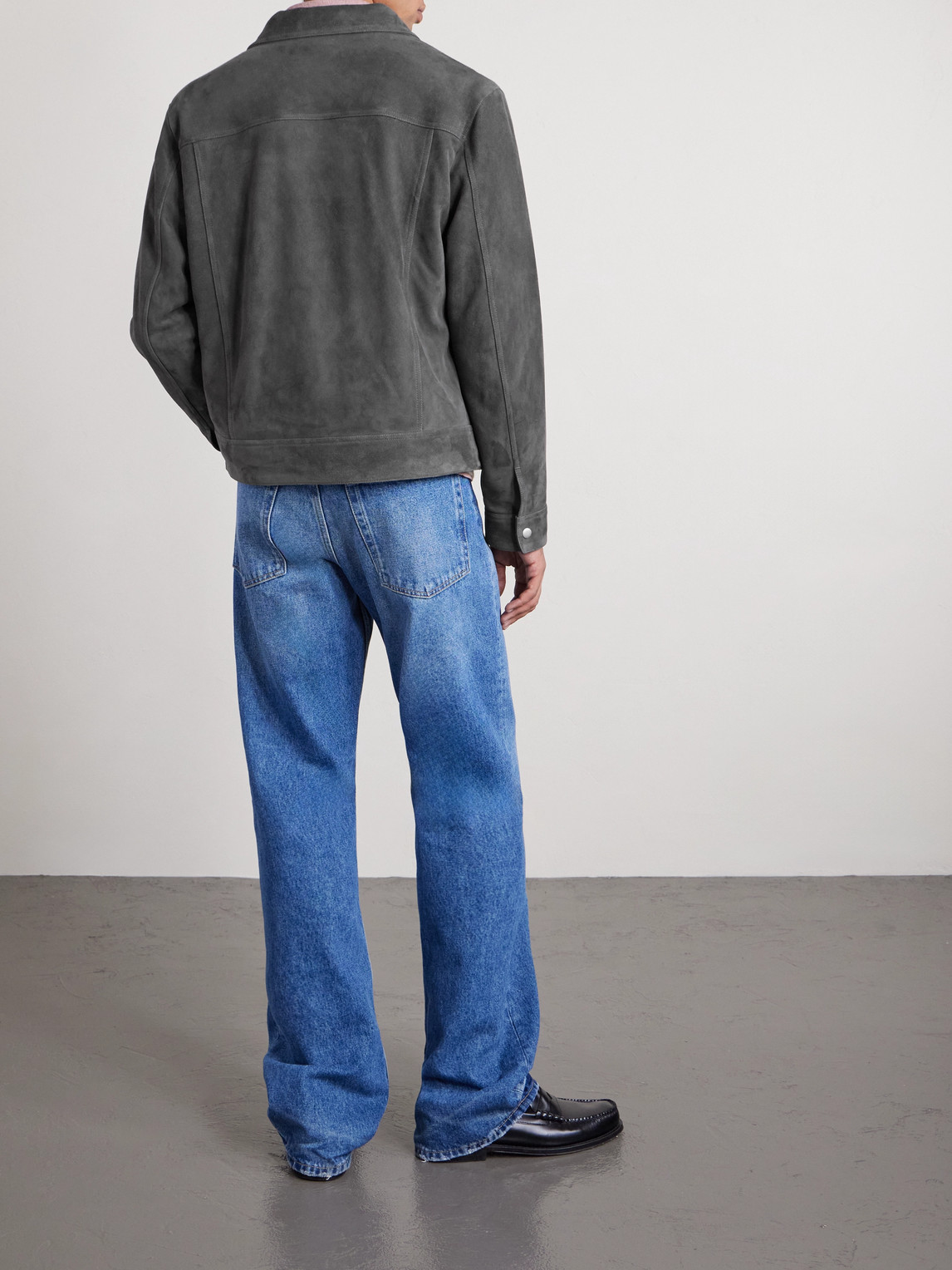  Frame - Suede Trucker Jacket - Men - Gray - S 