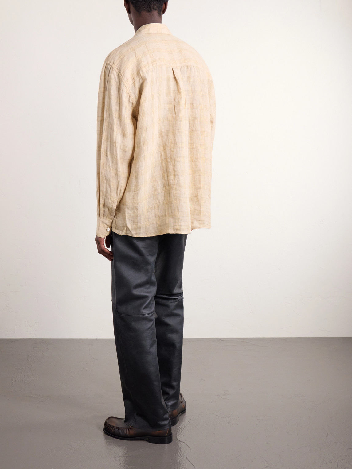  Our Legacy - Above Checked Linen-gauze Shirt - Men - Orange - It 46 