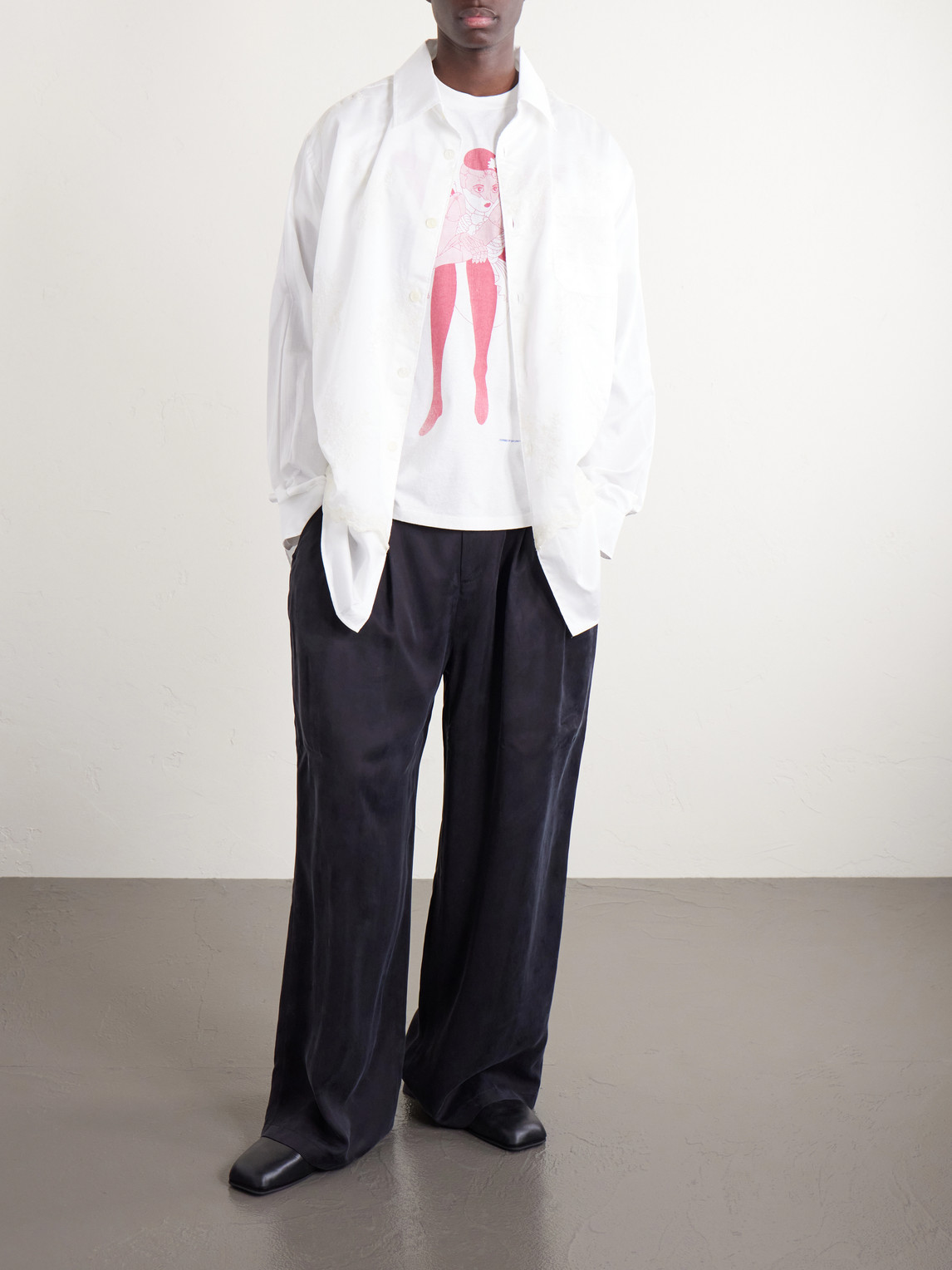 Vast Layered Embroidered Cotton-Poplin Shirt