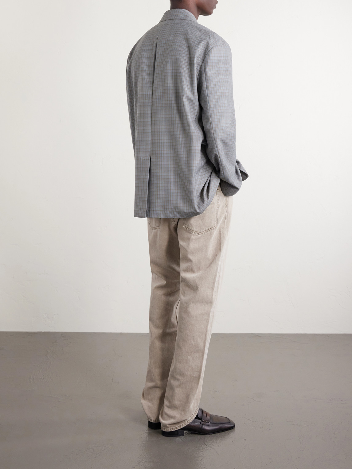 Industry Checked Grain De Poudre Blazer
