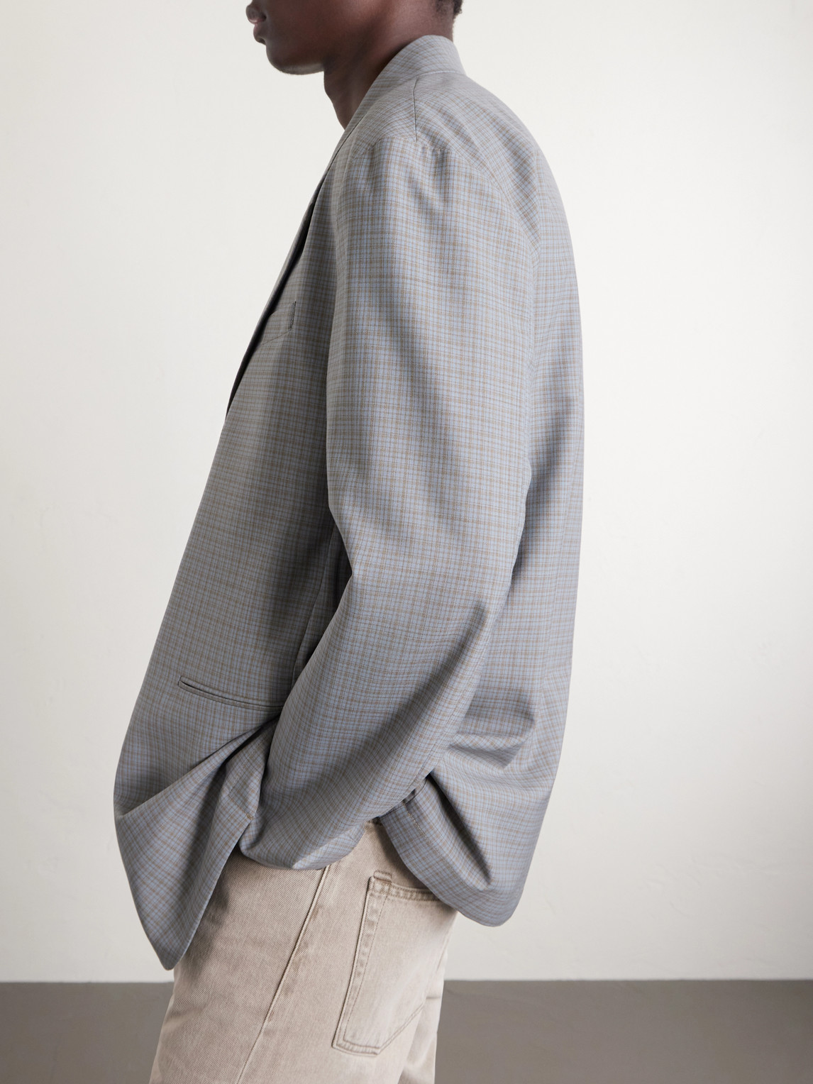Industry Checked Grain De Poudre Blazer
