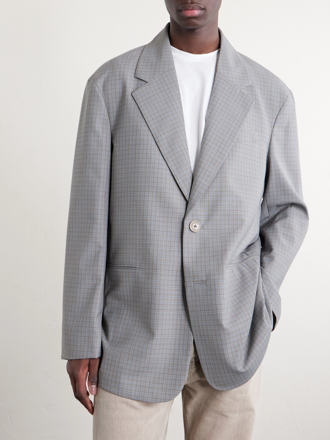 Industry Checked Grain De Poudre Blazer