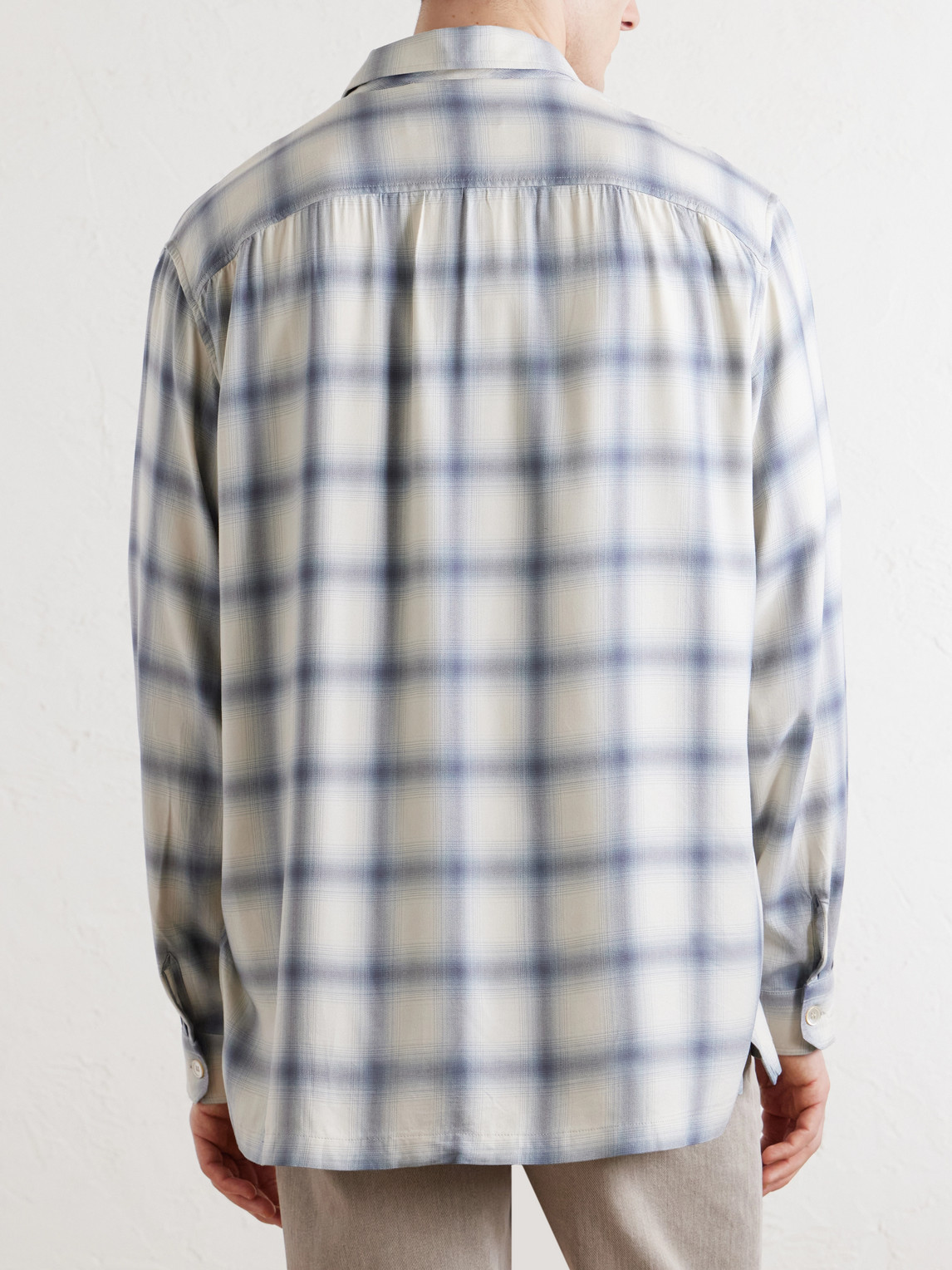 Our Legacy Off-white Drift Shirt In Blue