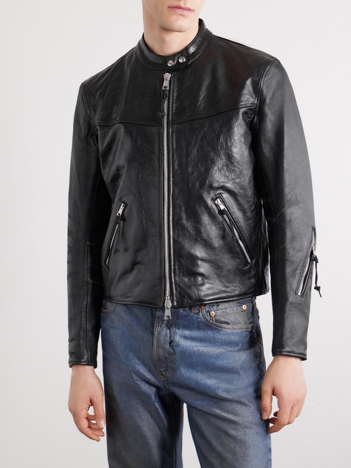  Our Legacy - Yurei Leather Jacket - Men - Black - It 46 