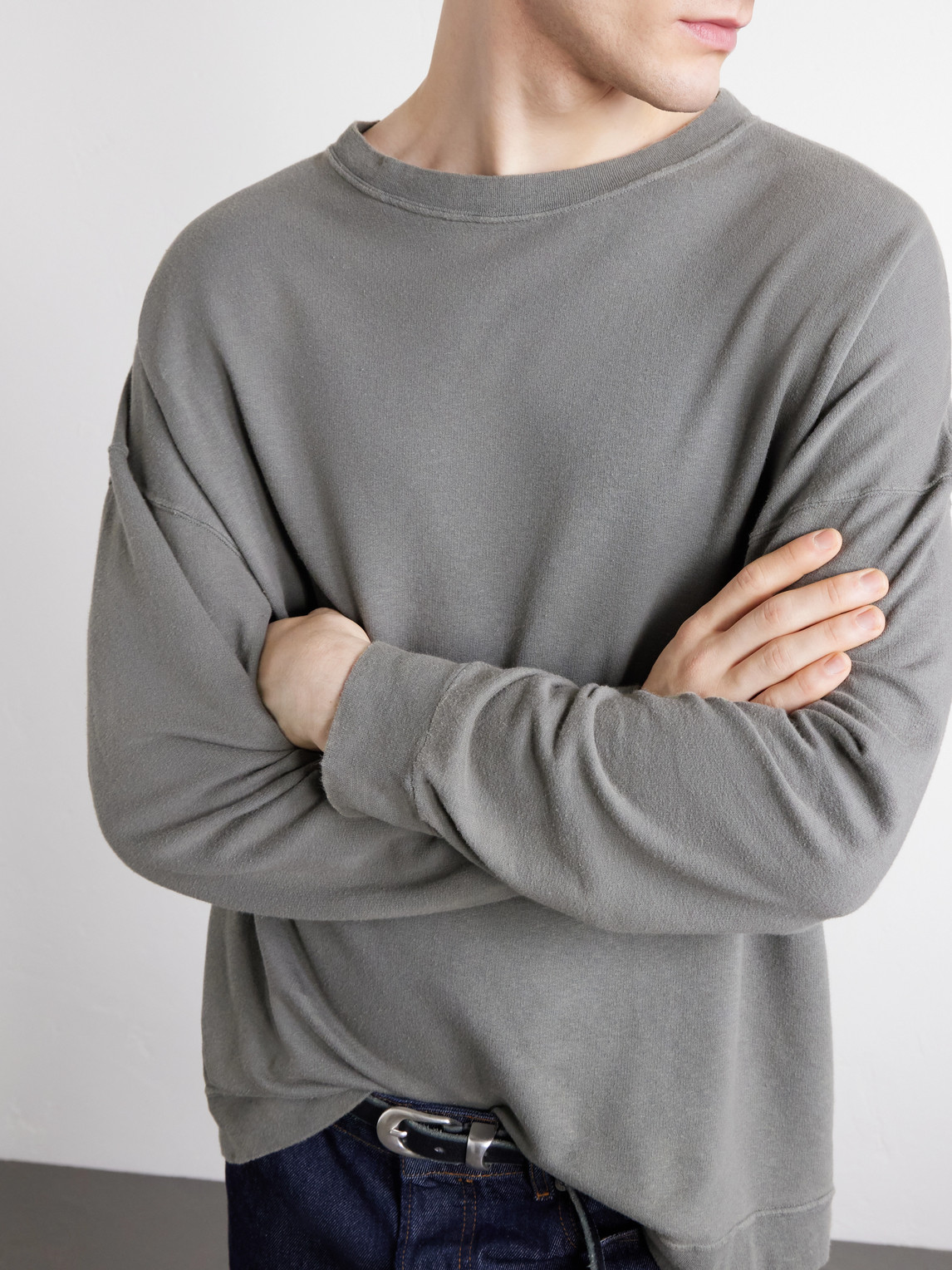 Slack Cotton-Blend Jersey Sweatshirt