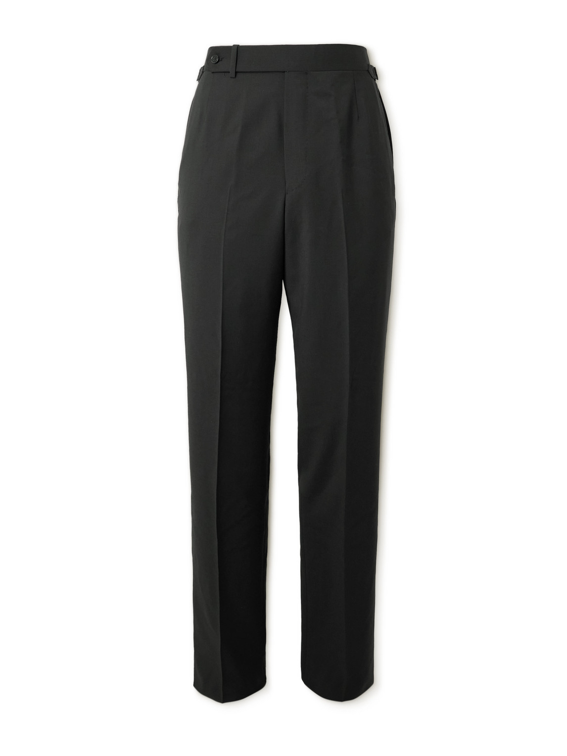 Dunhill Prince Of Wales Check Straight-leg Wool Trousers In Black