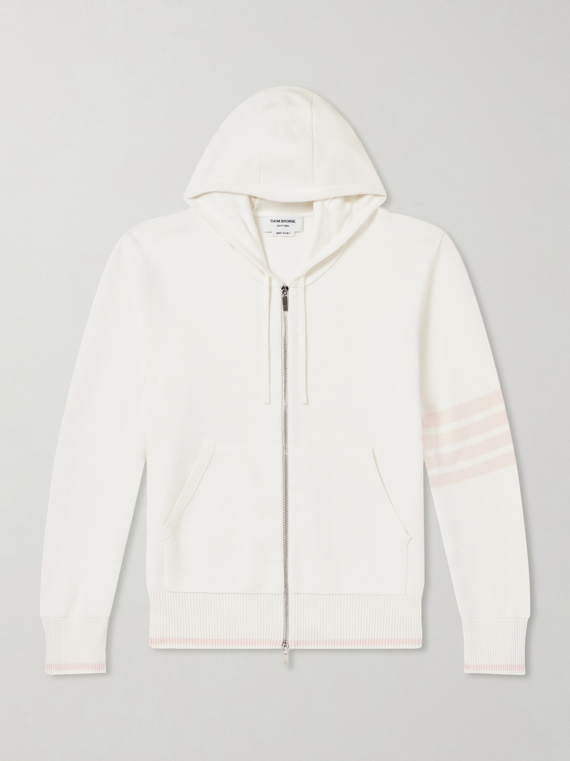 Thom Browne Striped Cotton Zip-Up Hoodie - Men