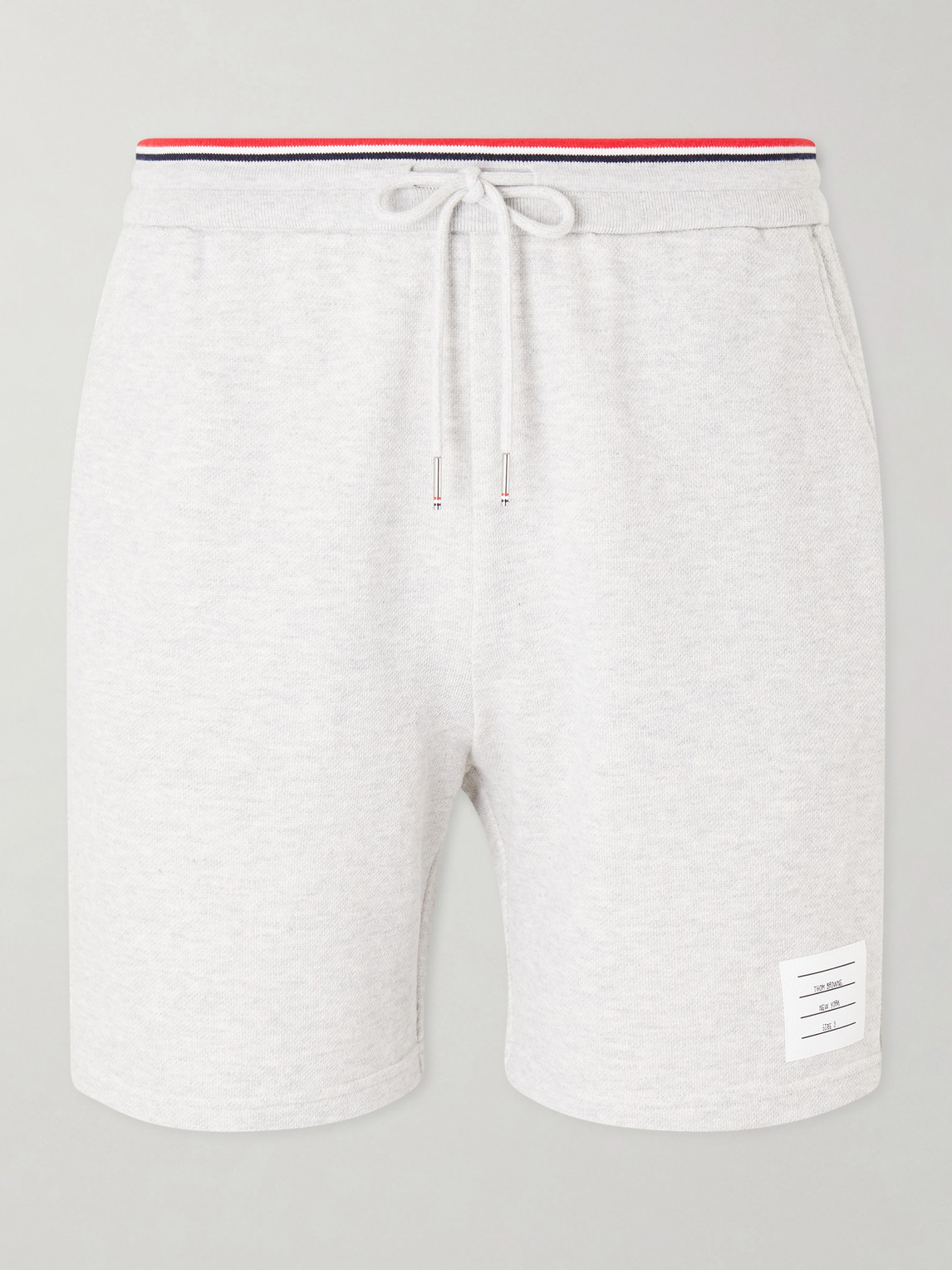 Thom Browne Straight-Leg Logo-Appliquéd Striped Cotton-Piqué Drawstring Shorts - Men