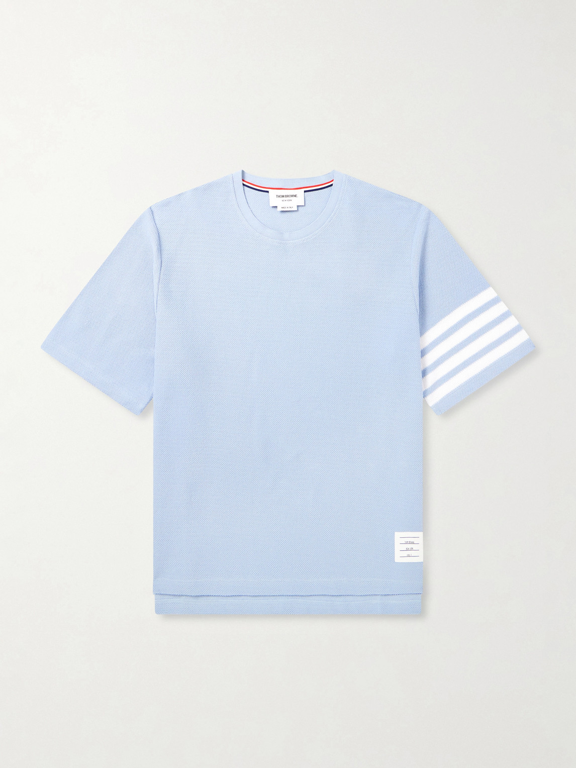 Thom Browne Striped Cotton-Piqué T-Shirt - Men