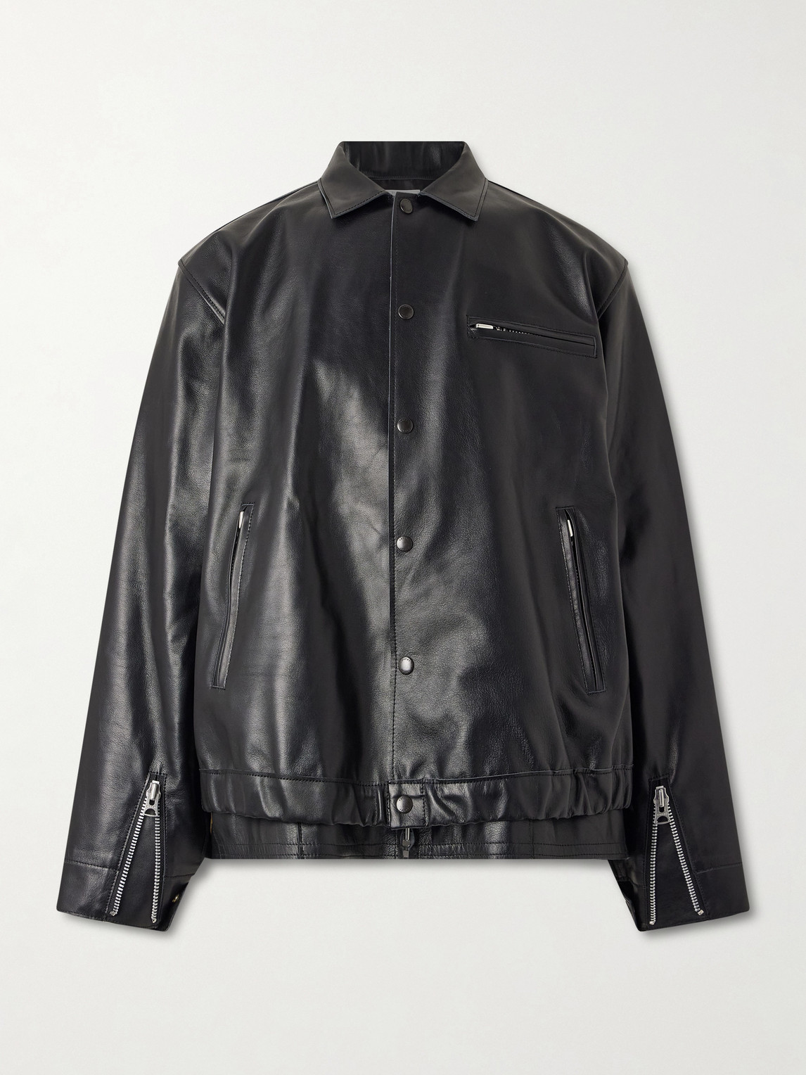Sacai Layered Leather Blouson Jacket - Men