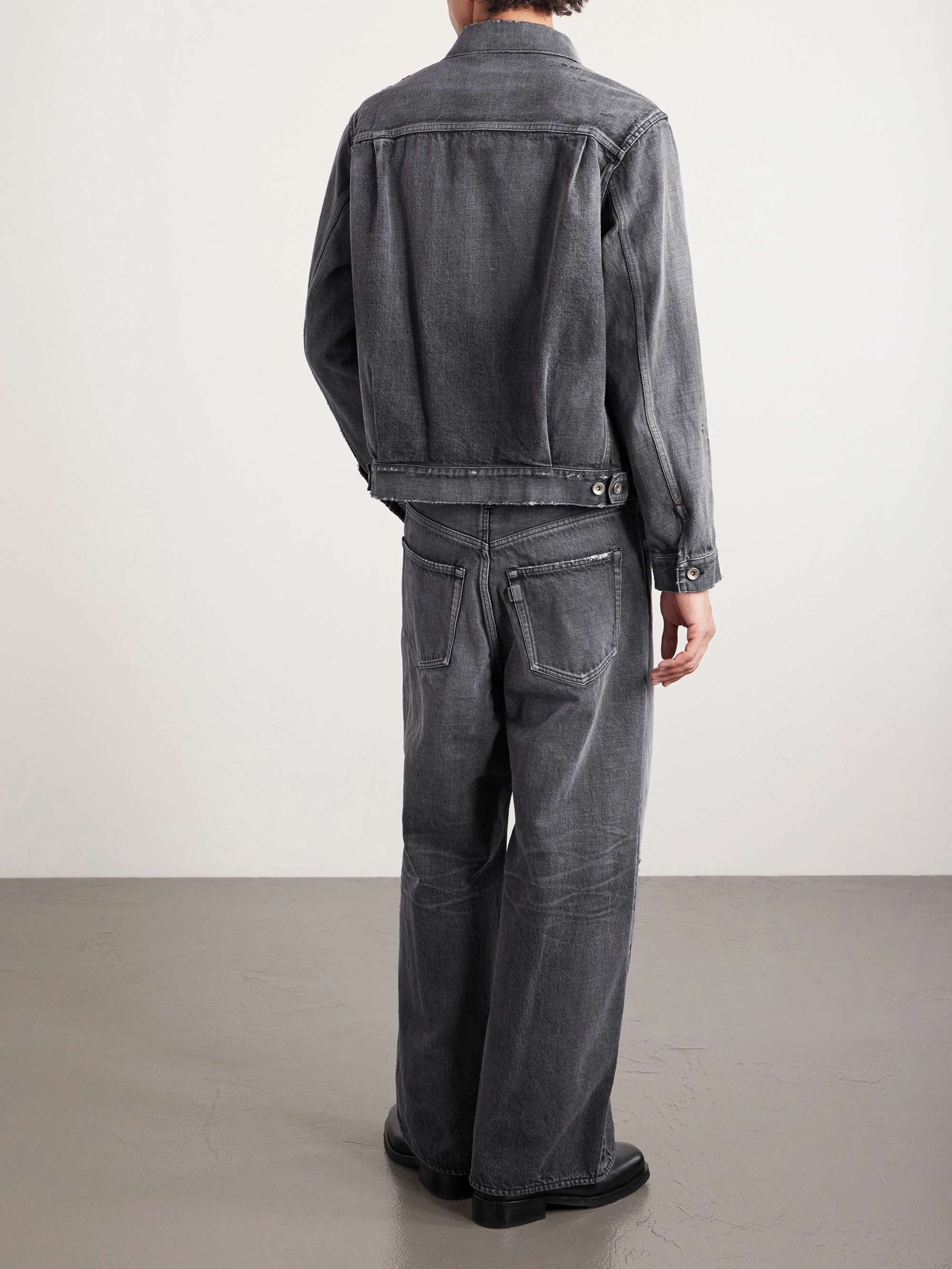 SACAI + Beyondexx Wide-Leg Belted Distressed Jeans for Men | MR PORTER
