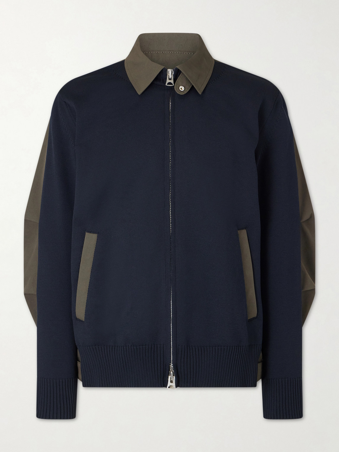 Sacai Knitted and Shell Jacket - Men