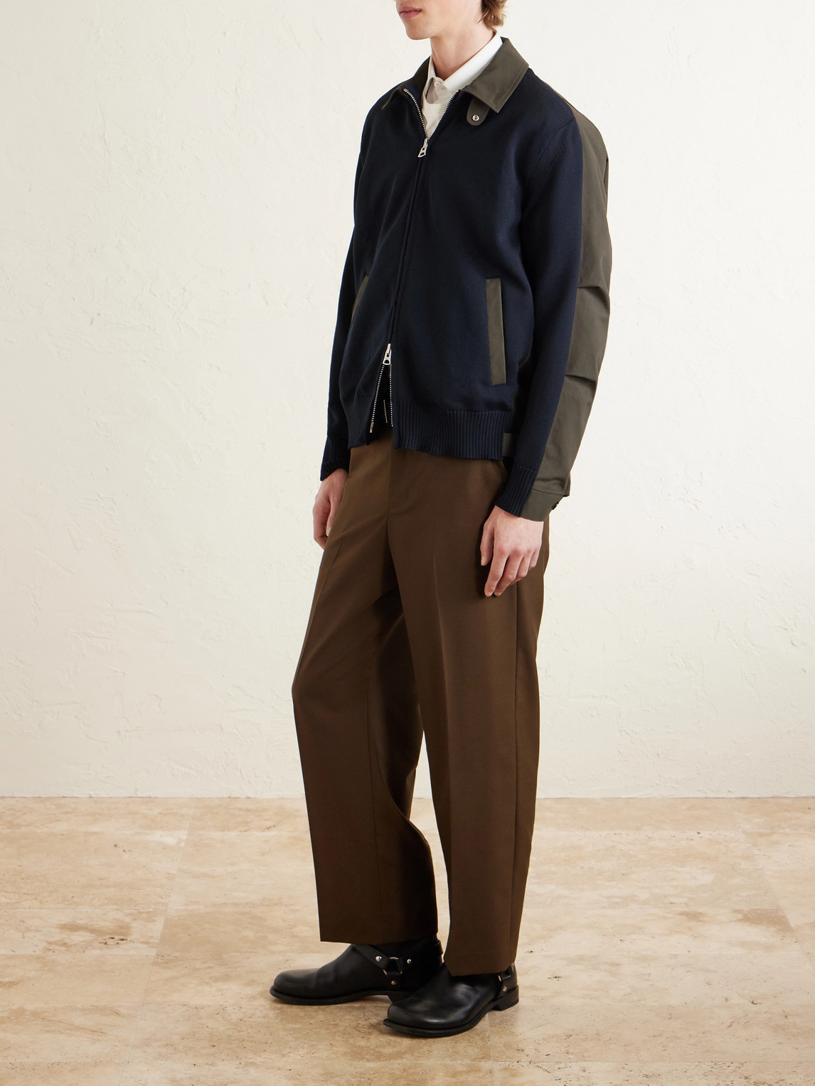 Sacai Knitted and Shell Jacket - Men | Thumbnail 2