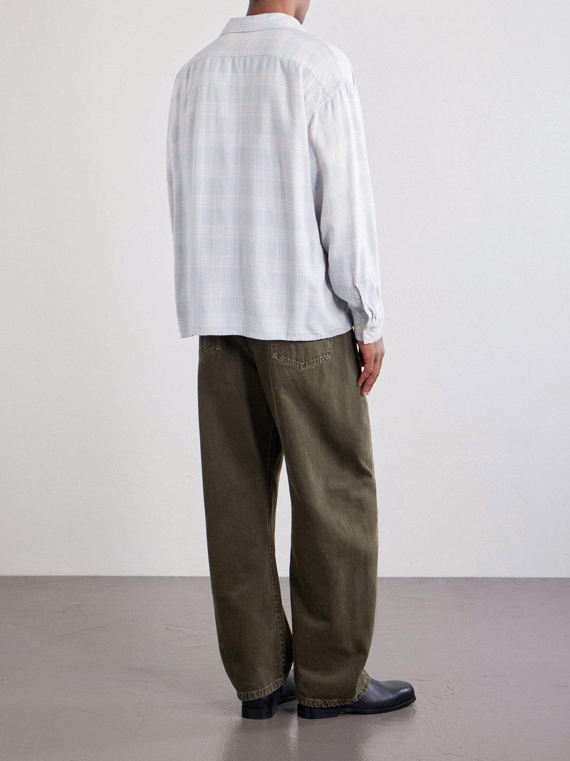  Saint Mxxxxxx - Convertible-collar Checked Flannel Shirt - Men - Blue - S 
