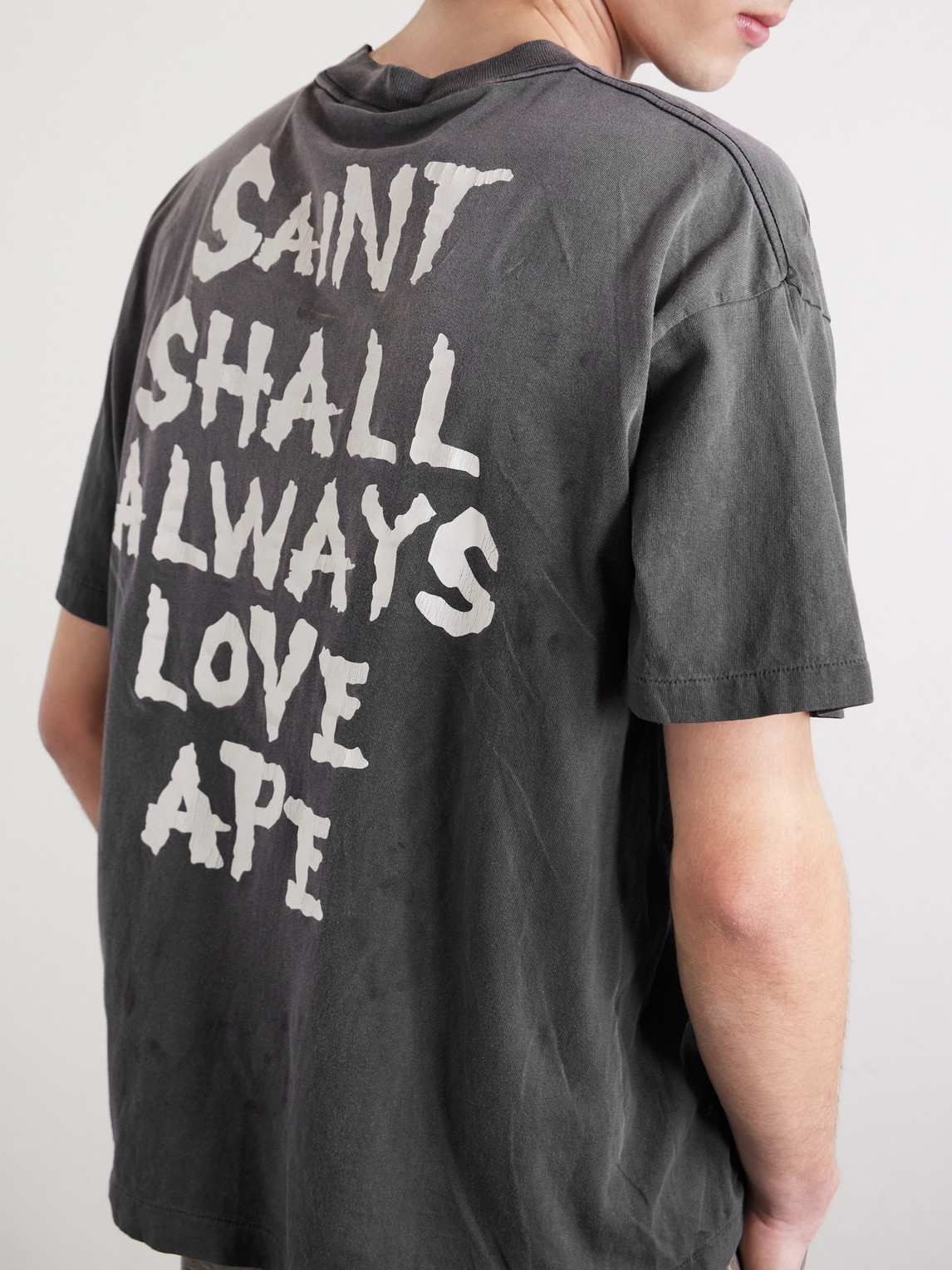 Bape® Distressed Printed Cotton-Jersey T-Shirt