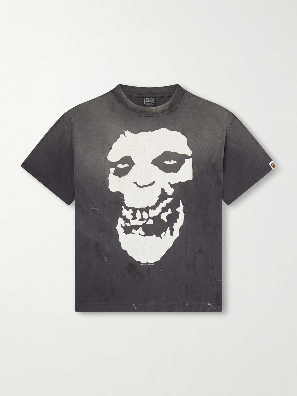 SAINT Mxxxxxx BAPE® Distressed Printed Cotton-Jersey T-Shirt - Men