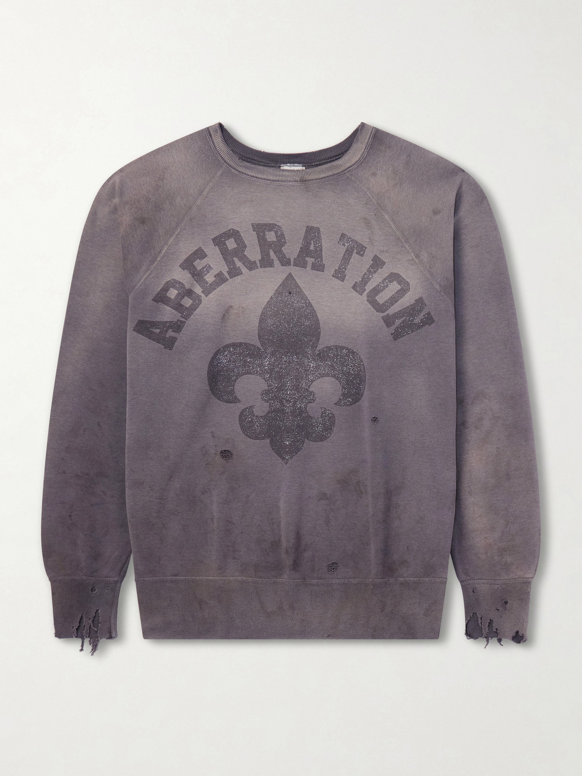 SAINT Mxxxxxx Abberation Distressed Printed Cotton-Jersey Sweater - Men - Women's Clothing